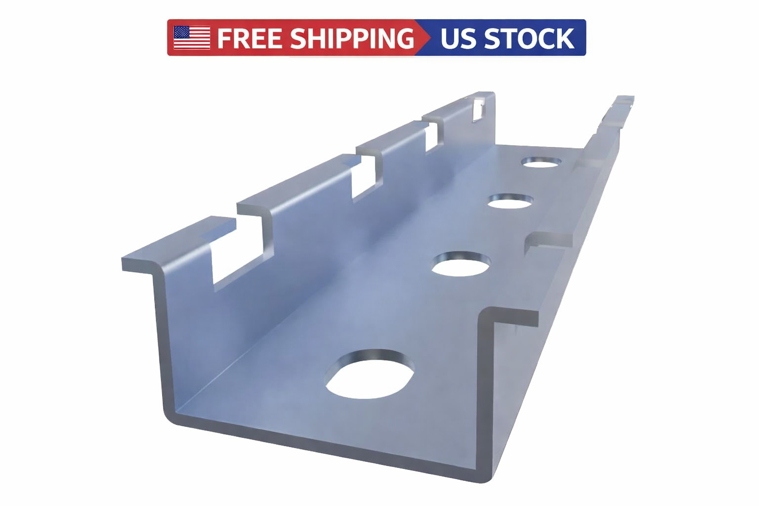 8" Wire Mesh Cable Tray Ceiling Hanging Bar for Server Rack Tray Support