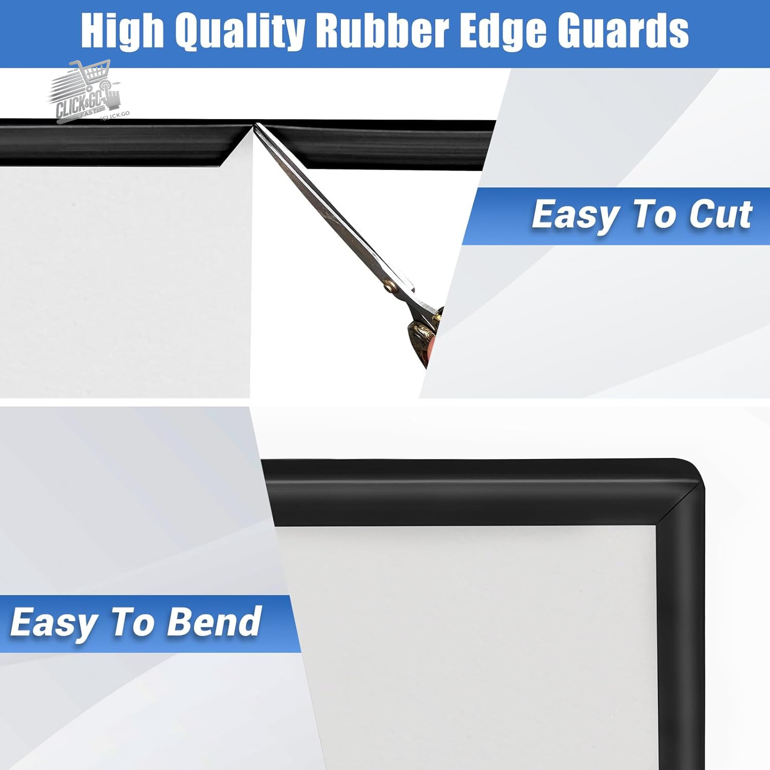 Rubber Edge U 45mm Self Adhesive 6m Edge Protection Flexible Wood Black Antiurt