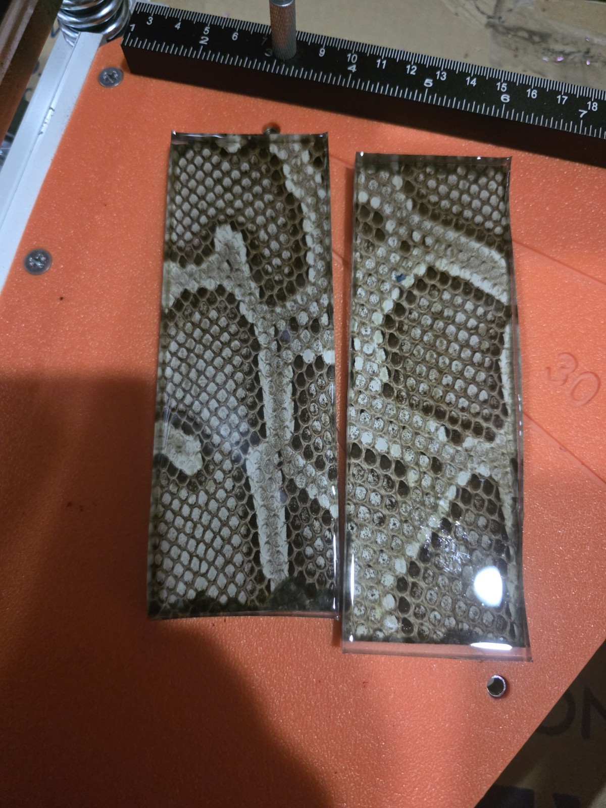 Python Skin Knife Scales Natural Not Printed