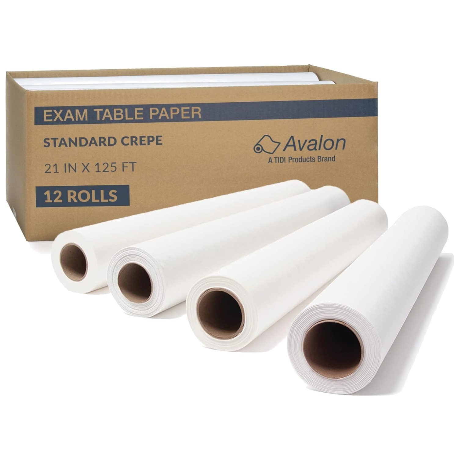 Disposable Medical Table Paper - White Crepe 21" x 125'