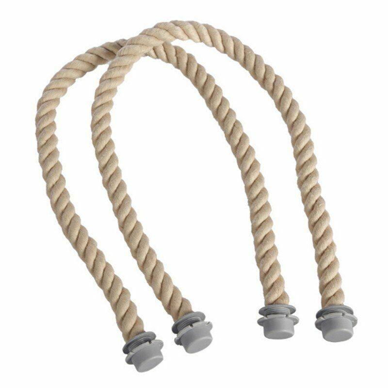 New 1 Pair Long Short Black Natural Hemp Rope Handle for O bag Obag 65cm