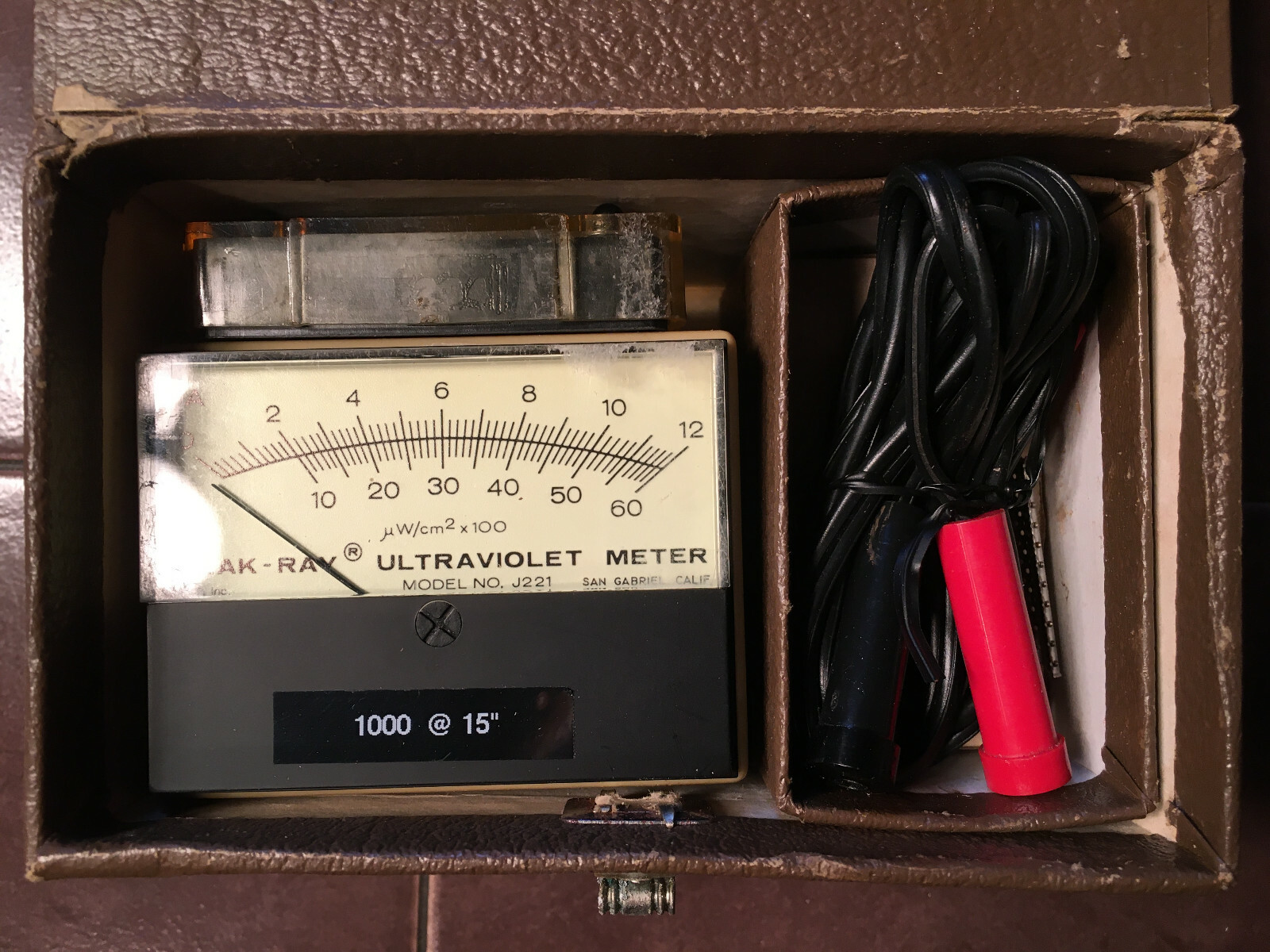Blak-Ray Model J221 Ultraviolet Meter, with cables, in box, sn 3649