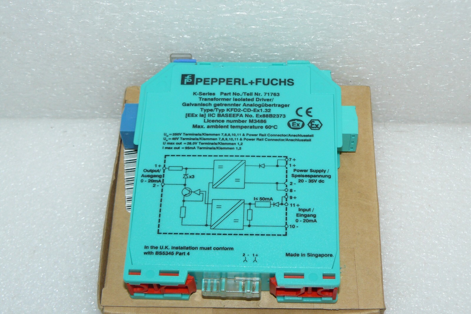 NEW PEPPERL + FUCHS KFD2-CD-Ex1.32 TRANSFORMER ISOLATED DRIVER