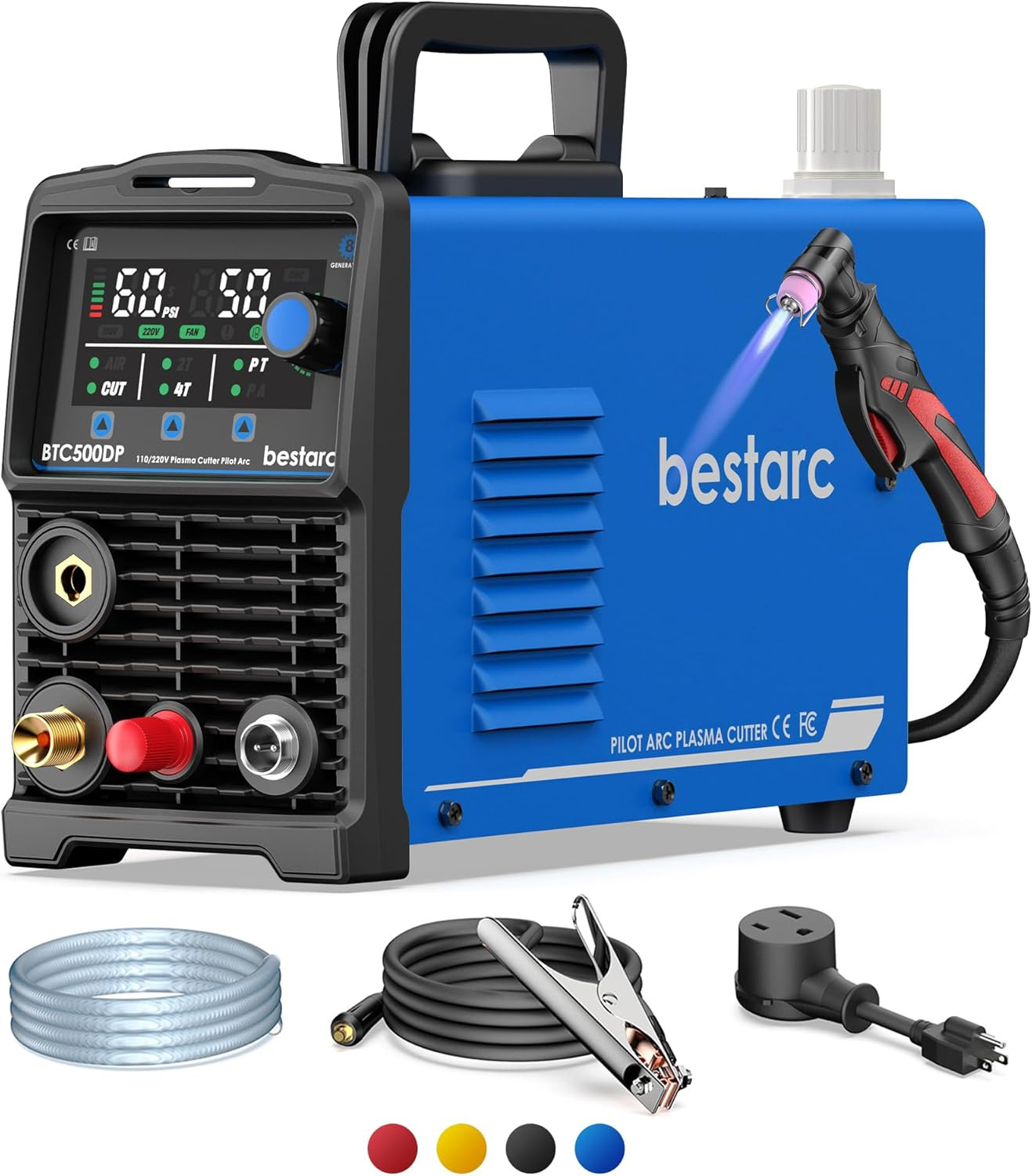 Pilot Arc Plasma Cutter, [Large LED Display][Air Sensor] 50A Plasma Cutter Machi