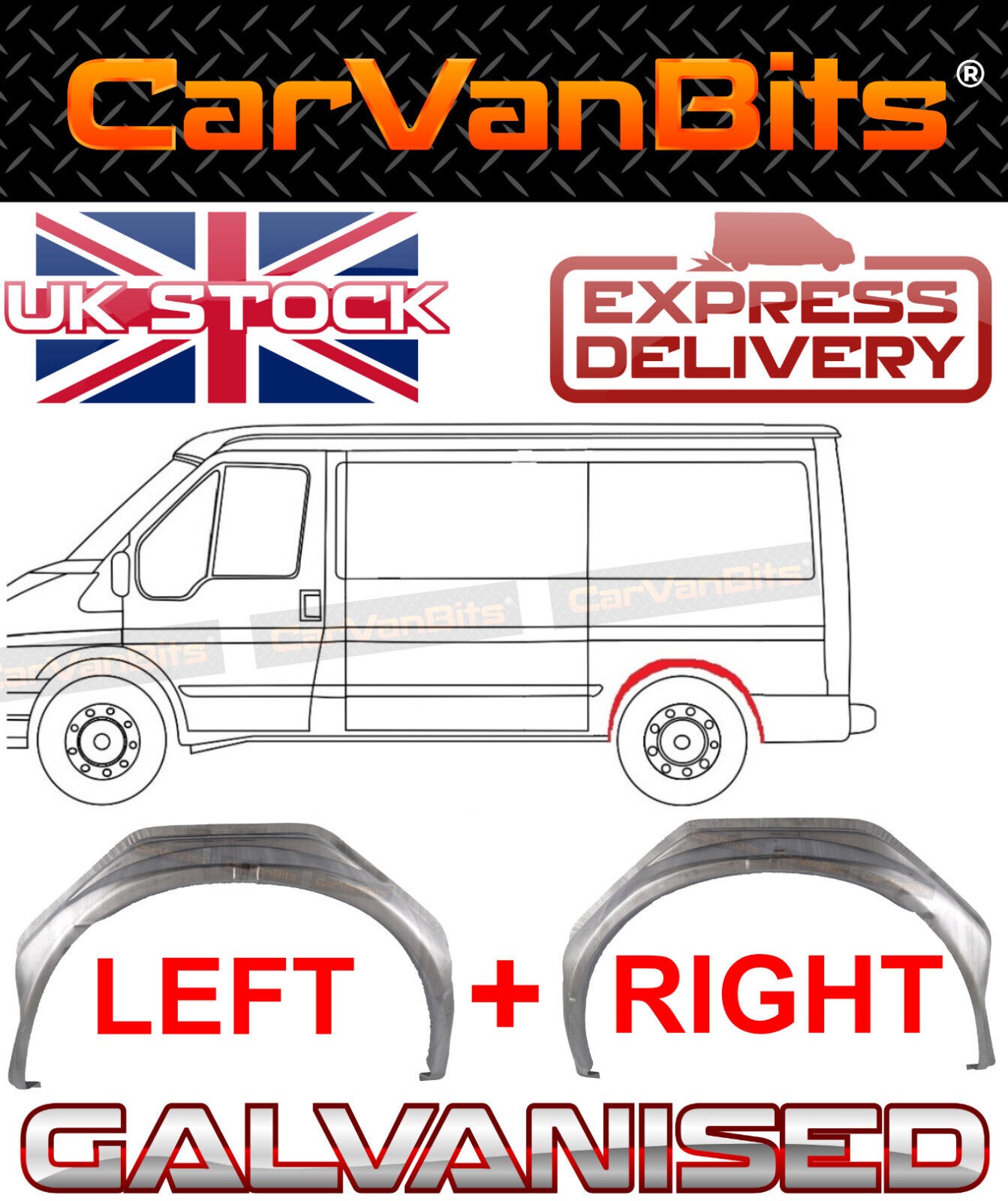 FOR FORD TRANSIT MK6 MK7 00-13 REAR INNER WHEEL ARCH REPAIR PANEL SWB MWB LWB