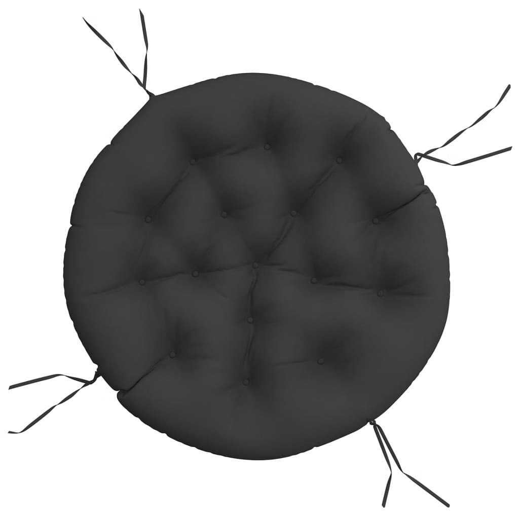 Round Cushion Black Oxford fabric 39.4"x4.3" Outdoor Cushion