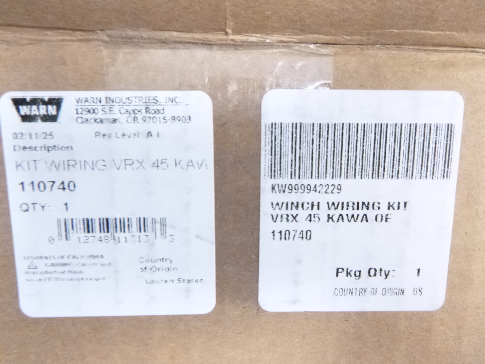 Genuine Warn 110740 Wiring Kit for Kawasaki VRX 45 Winch