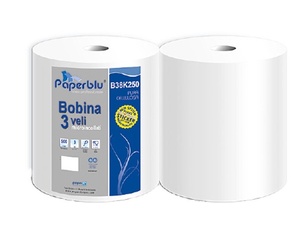 Wiper roll, cellulose, number of layers 3, length.200m, 2pcs.
