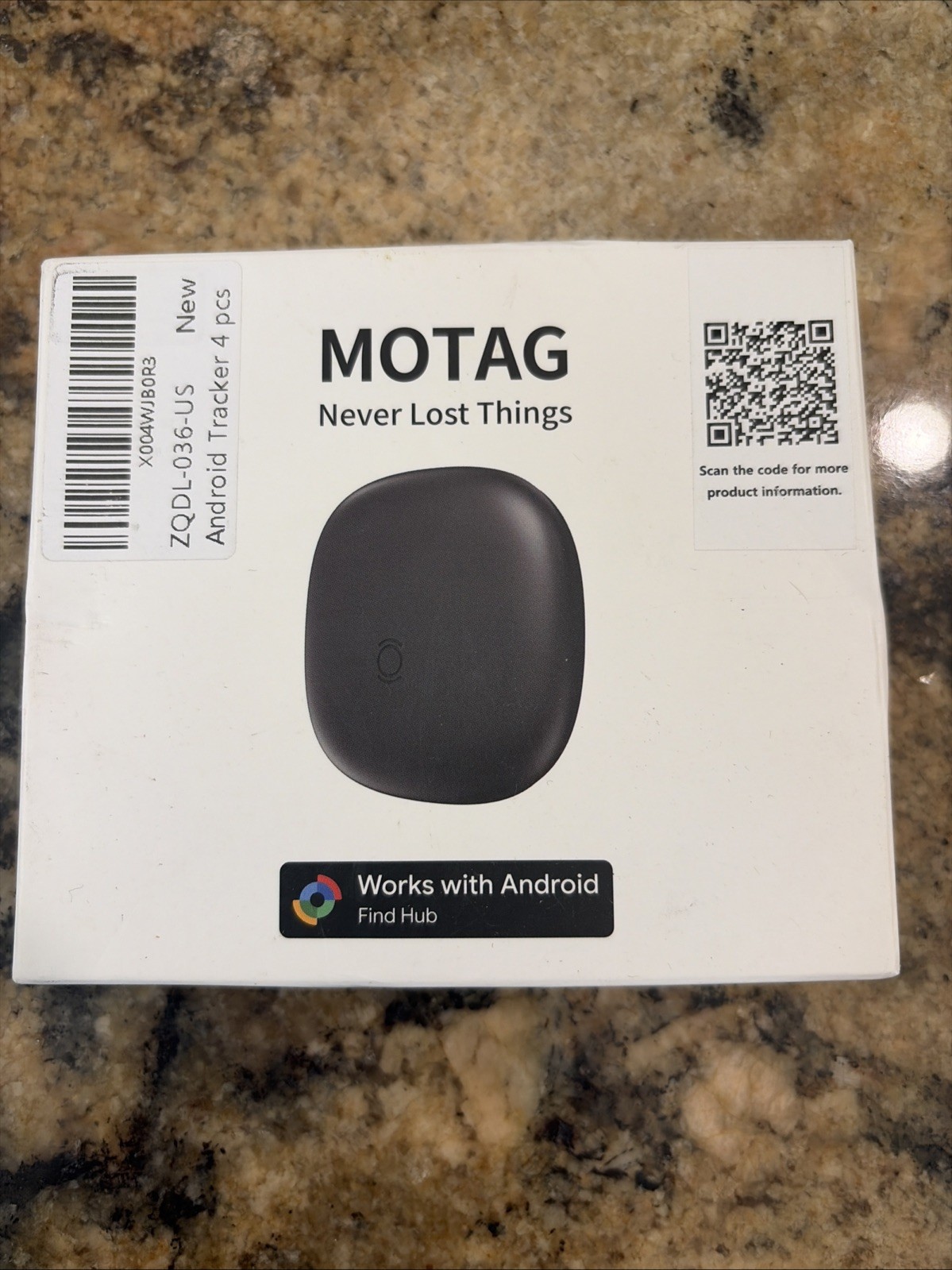 4 Pack MOTAG Android Tracker Wireless Bluetooth Compatible with Android