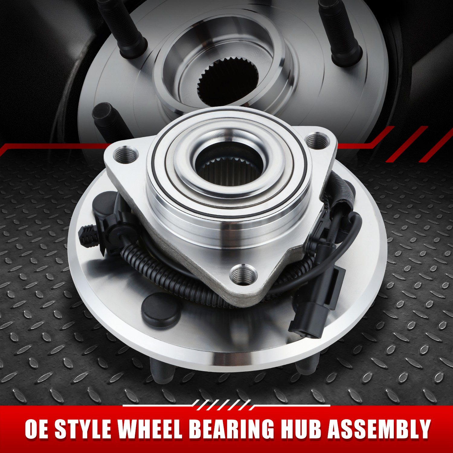 FOR 06-08 DODGE RAM 1500 4-WHEEL FRONT WHEEL BEARING & HUB ASSEMBLY WITH WSS