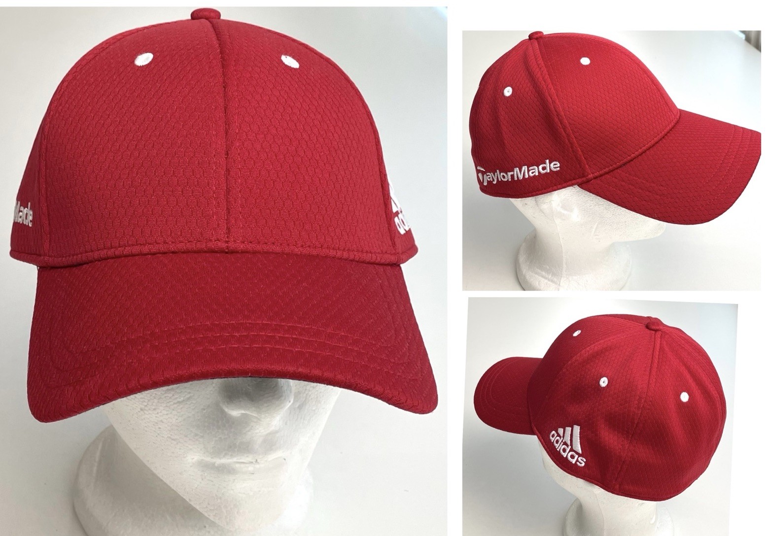TaylorMade Adidas Fitted Golf Cap Red Size S/M