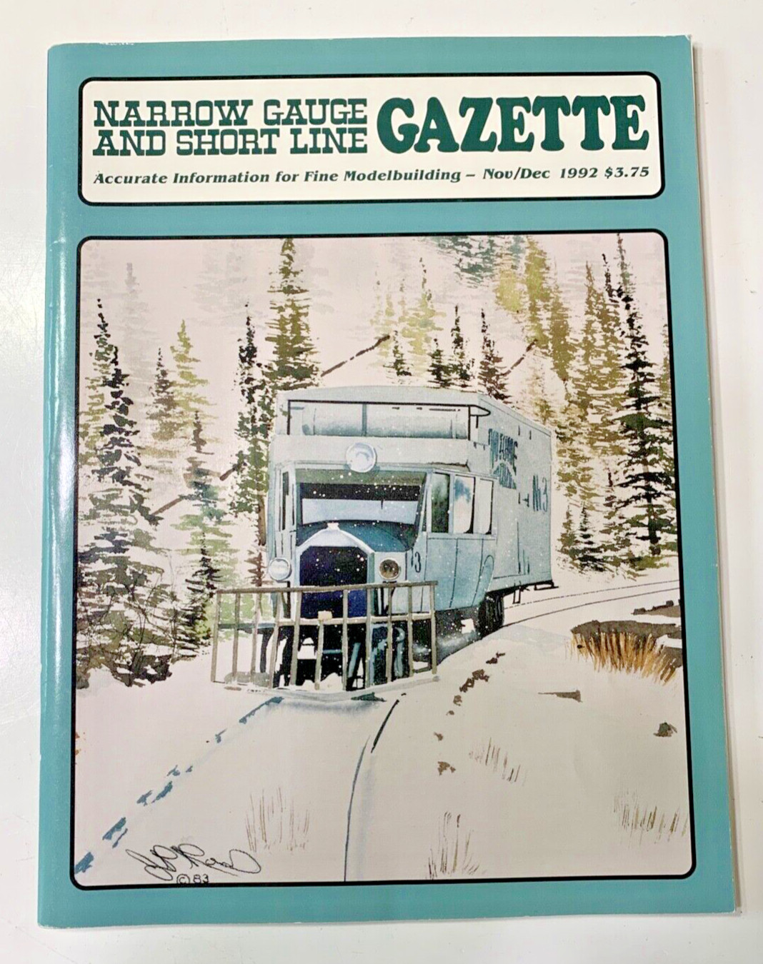 NARROW GAUGE & SHORT LINE GAZETTE MAGAZINE NOV/DEC 1992, FREE SHIPPING