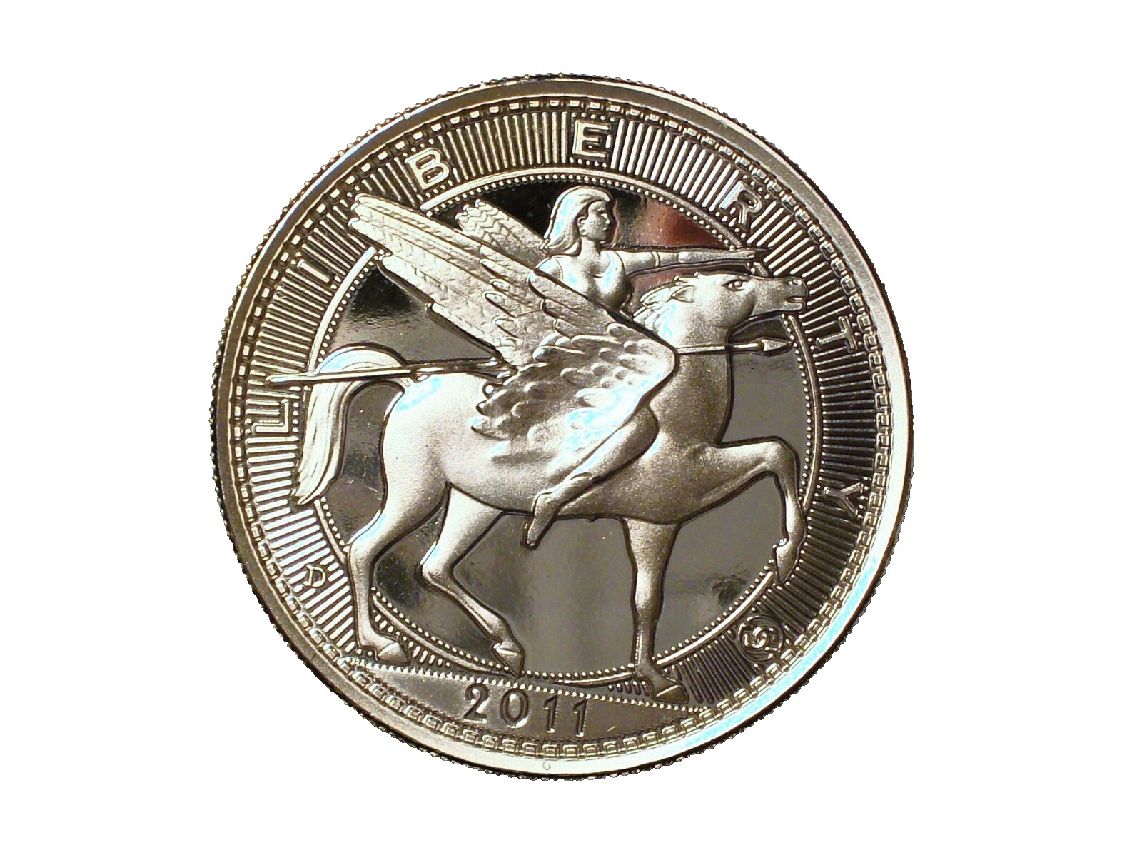 Daniel Carr -2011 UNA 20 AMEROS -Liberty Riding Winged Horse - Silver Proof-like