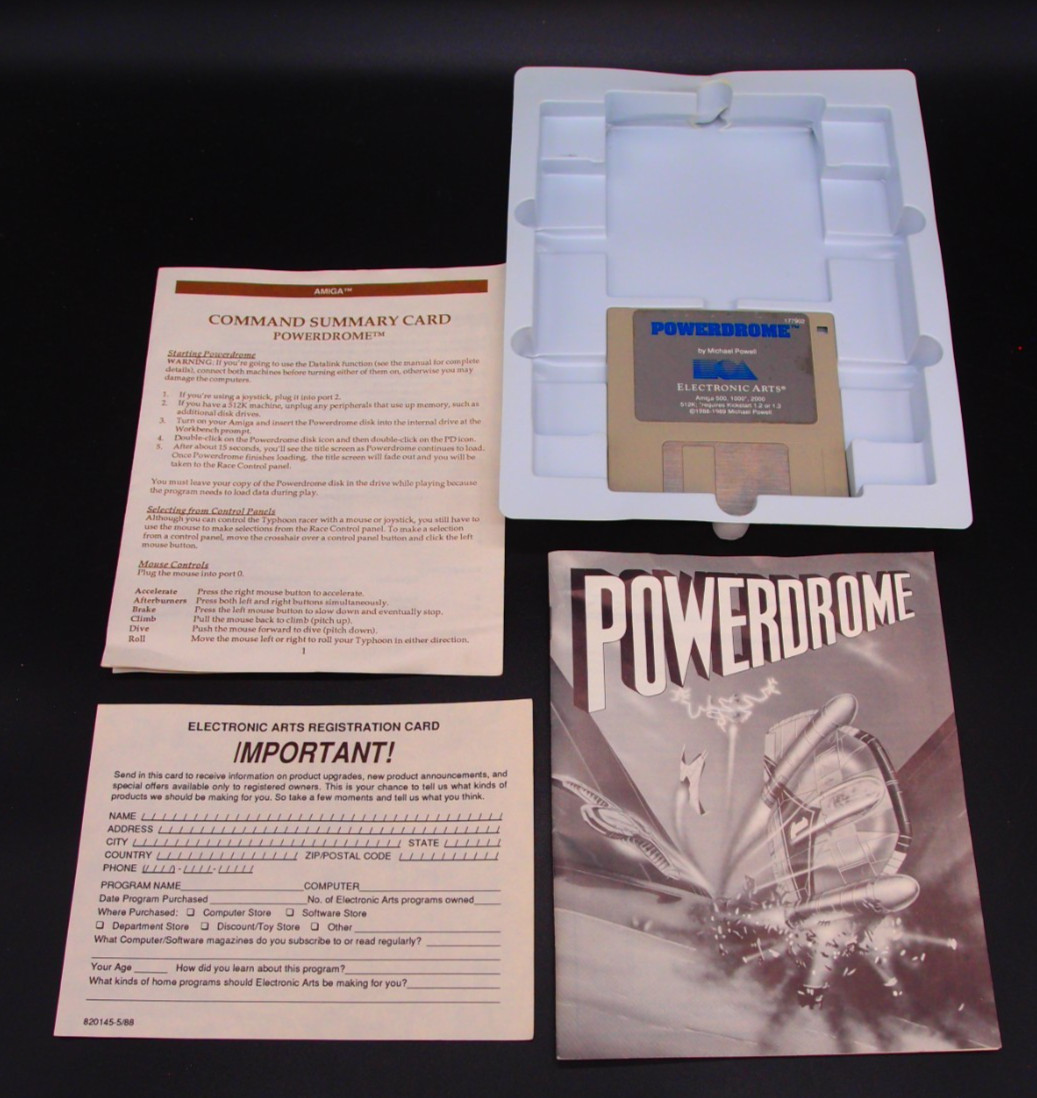 Powerdrome Commodore Amiga Complete / Box Electronic Arts