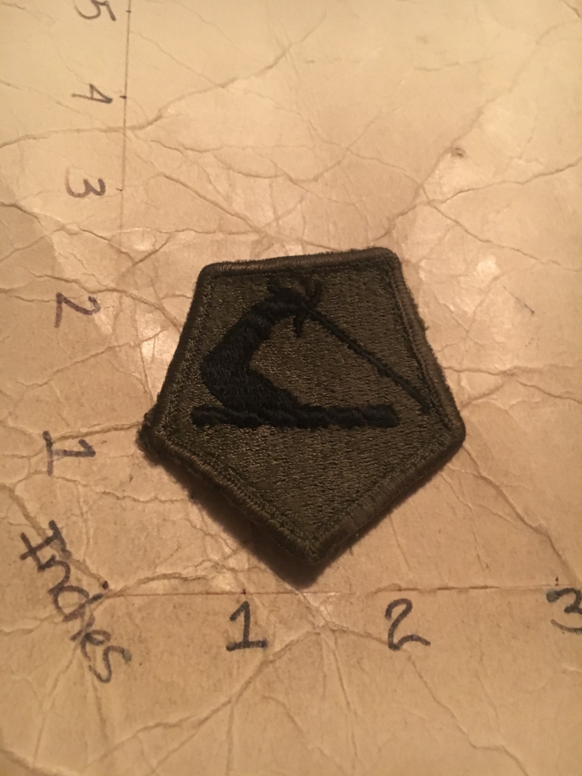 US Army Massachusetts National Guard m/e subdued patch 10/9/25