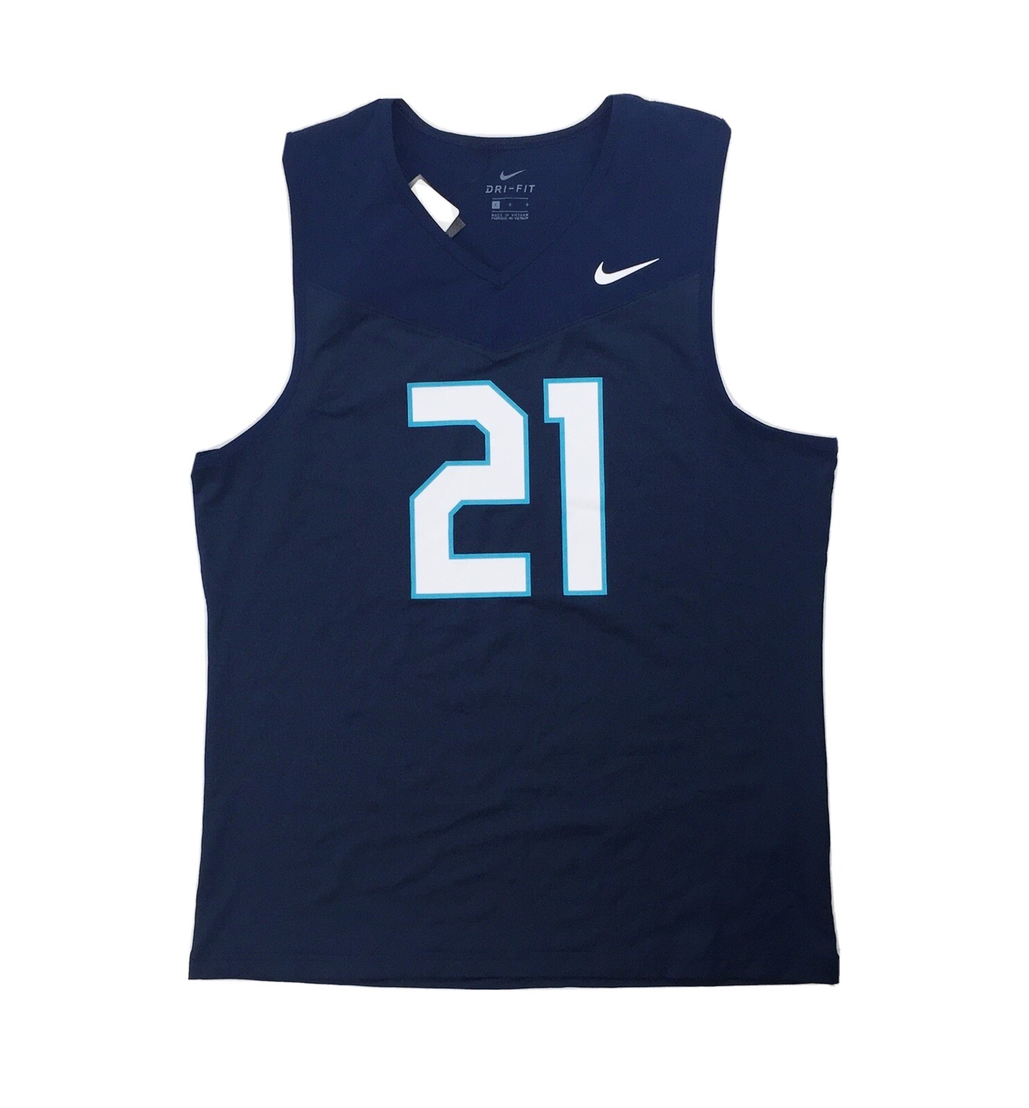 Nike Tigers Vapor Football Top Men's L Navy Blue CW3910 Sleeveless Jersey Shirt