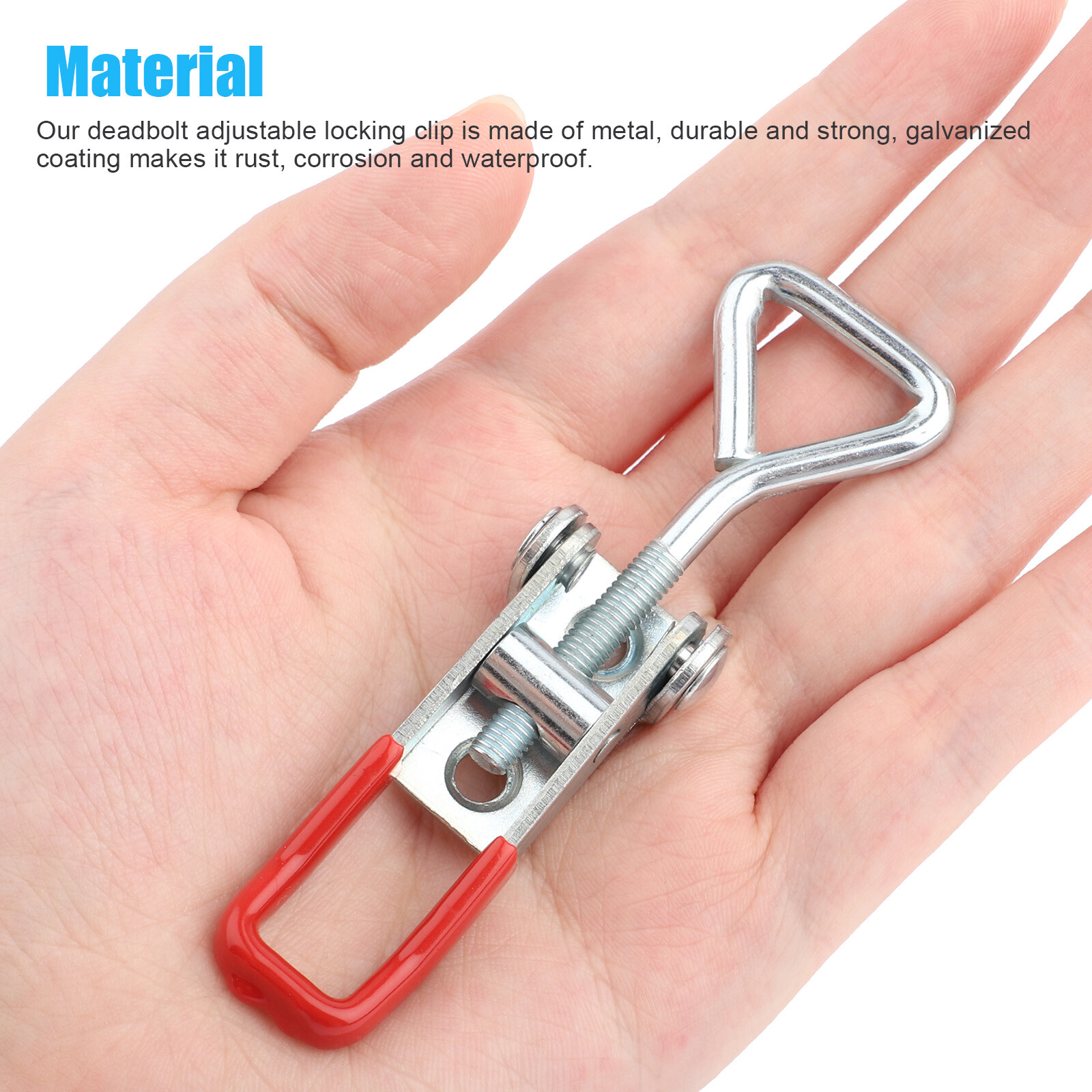 2pcs Heavy Duty Toggle Latch Catch Adjustable Lock Clamp Anti-rust Clip for Case