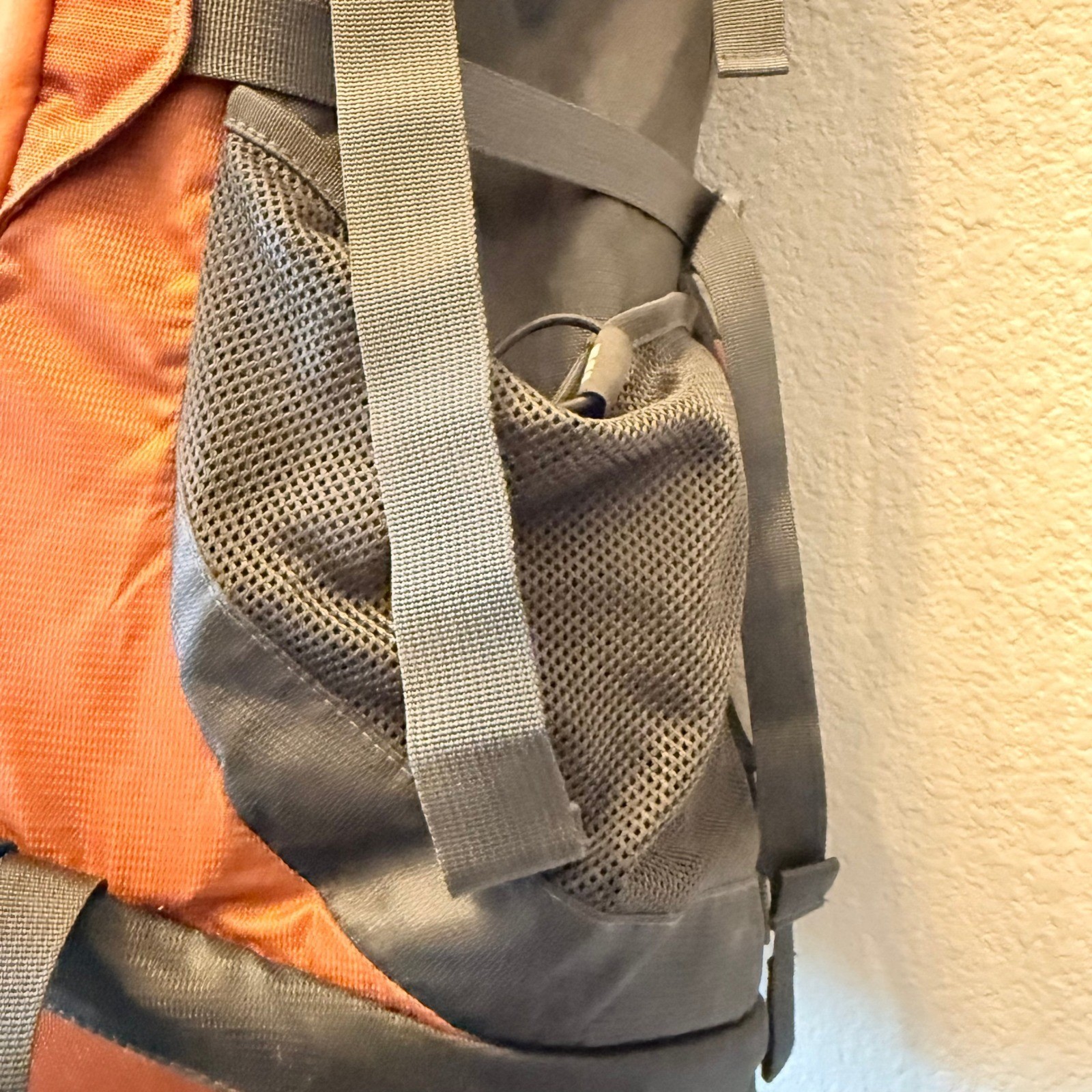North Face Terra 65 65L Hiking Backpack Orange Gray Internal Frame Camping Pack