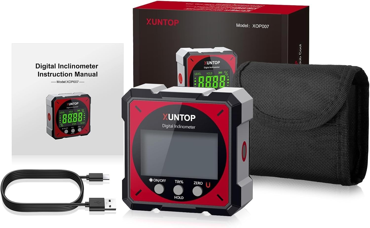 USB Charging Digital Angle Finder Inclinometer