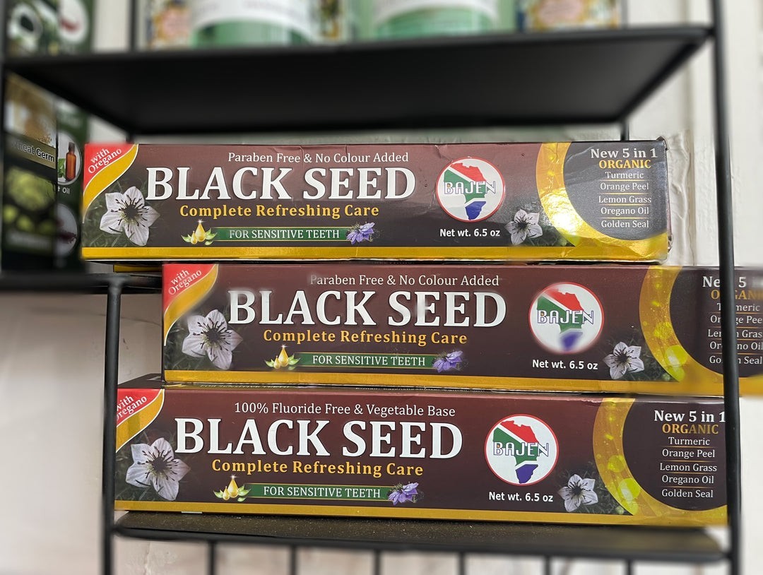 6 Pack Black Seed Toothpaste, 100% All Natural & Organic Fluoride Free