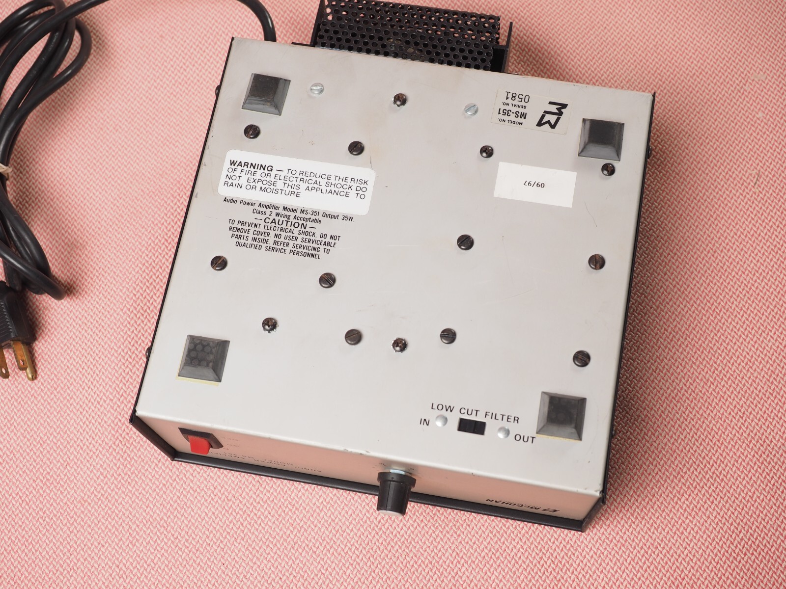 McGohan Electronics Audio Power Amplifier 35 Watt Amplifier MS 351 MS-351