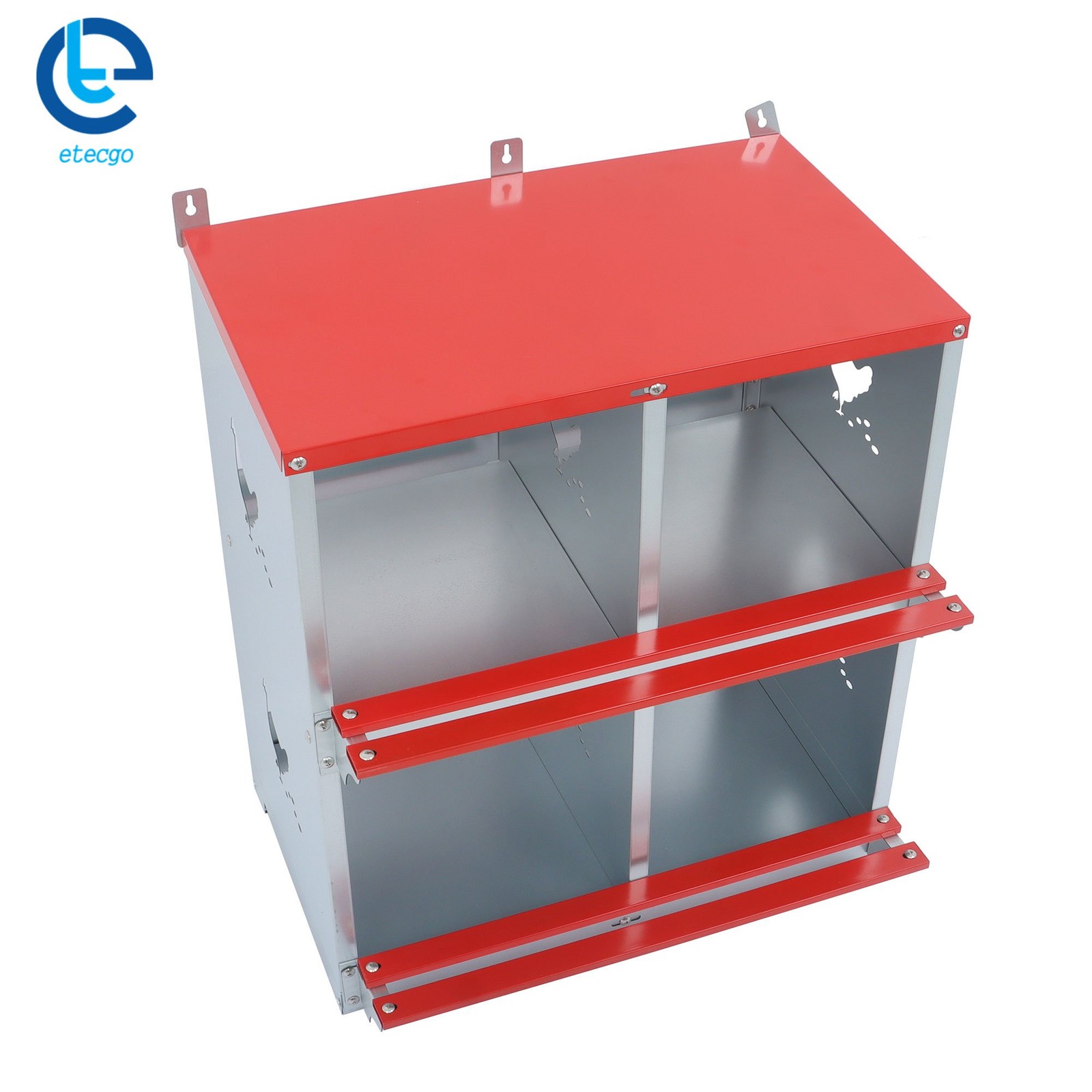 Chicken Nesting Boxes 4 Compartment Metal Poultry Nest Box Wall Mount For Hens