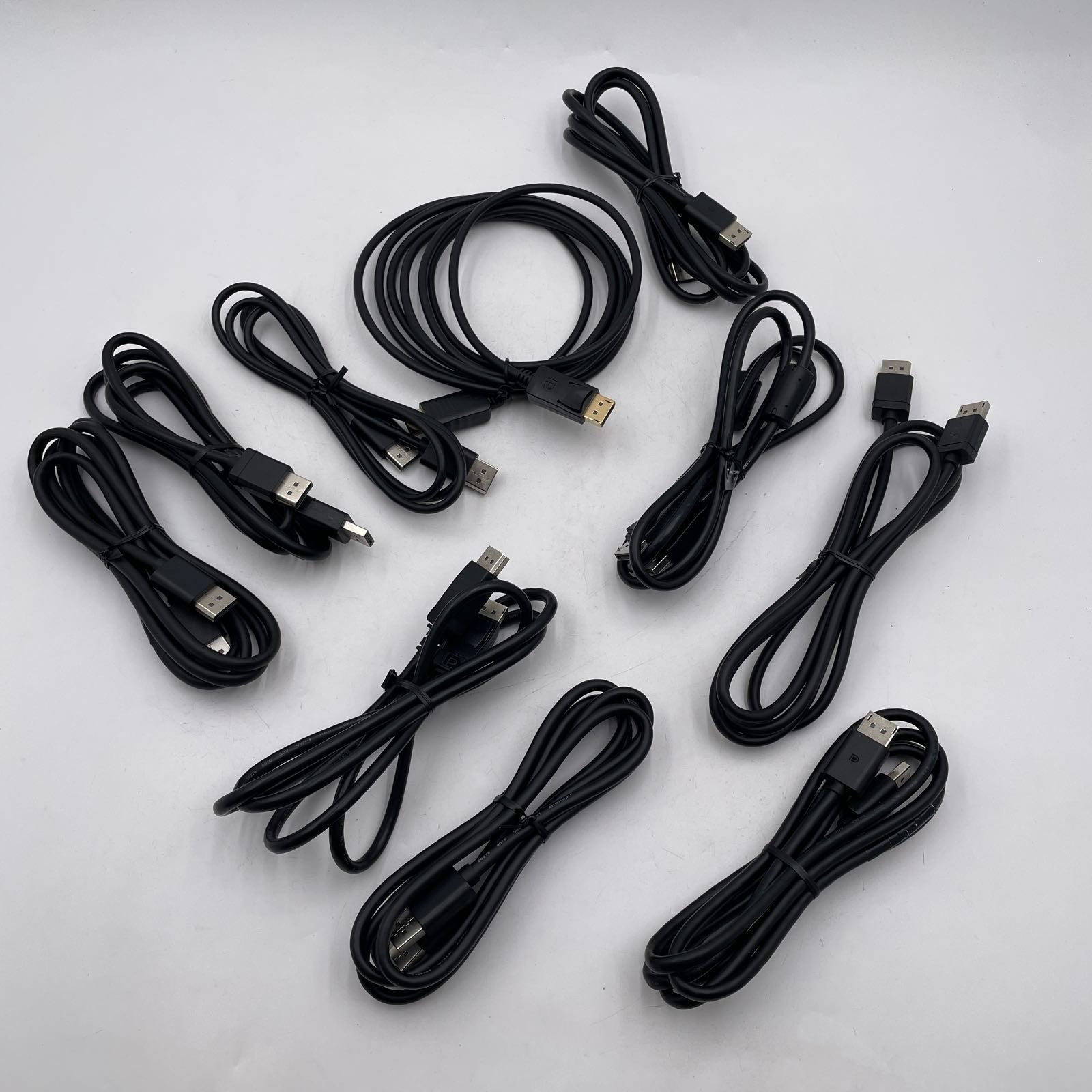 Display Port to Display Port Cable DP Male to Male Cord Various Length Pack - 10