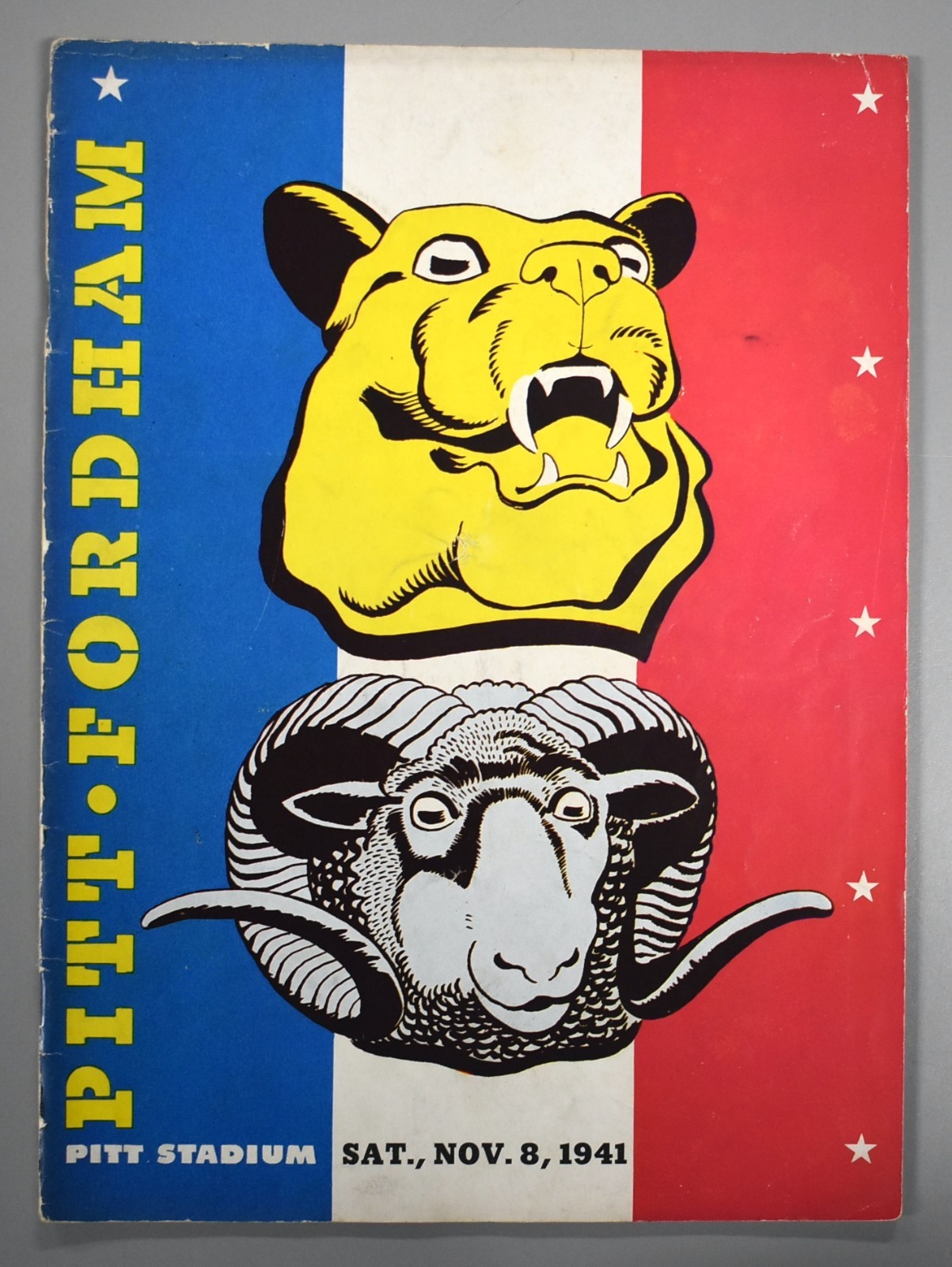 University Of Pittsburgh vs Fordham November 8th 1941 Official Game Program