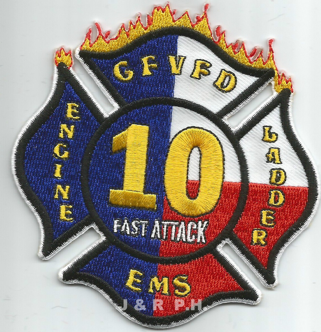 Cy-Fair  Engine-10 / Ladder-10, TX  "Fast Attack"  (3.75" x 4" size) fire patch