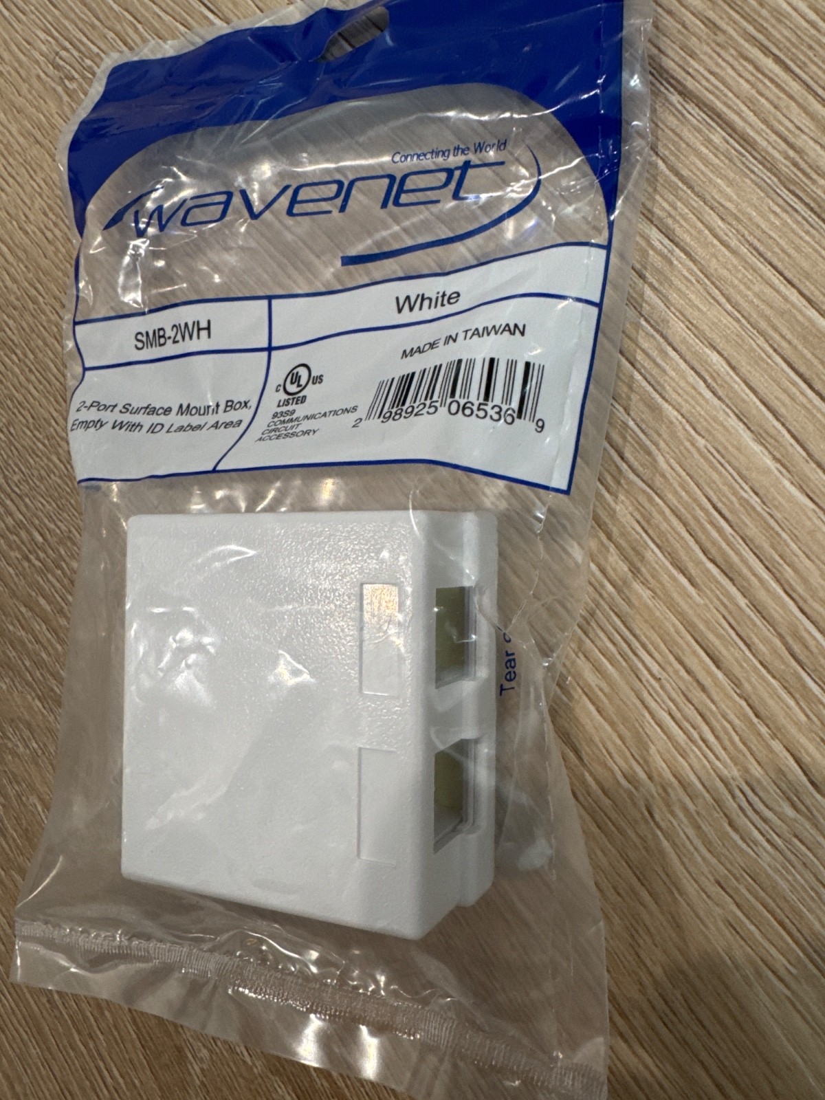 Wavenet SURFACE-2-WH Smb-2wh-s Surface Box 2 Port White