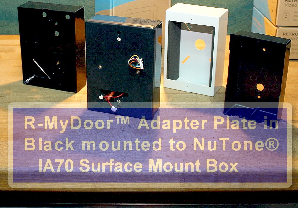 Intrasonic™ Retro MyDoor™ Video Doorbell (Black) & Adapter Plate (Black)
