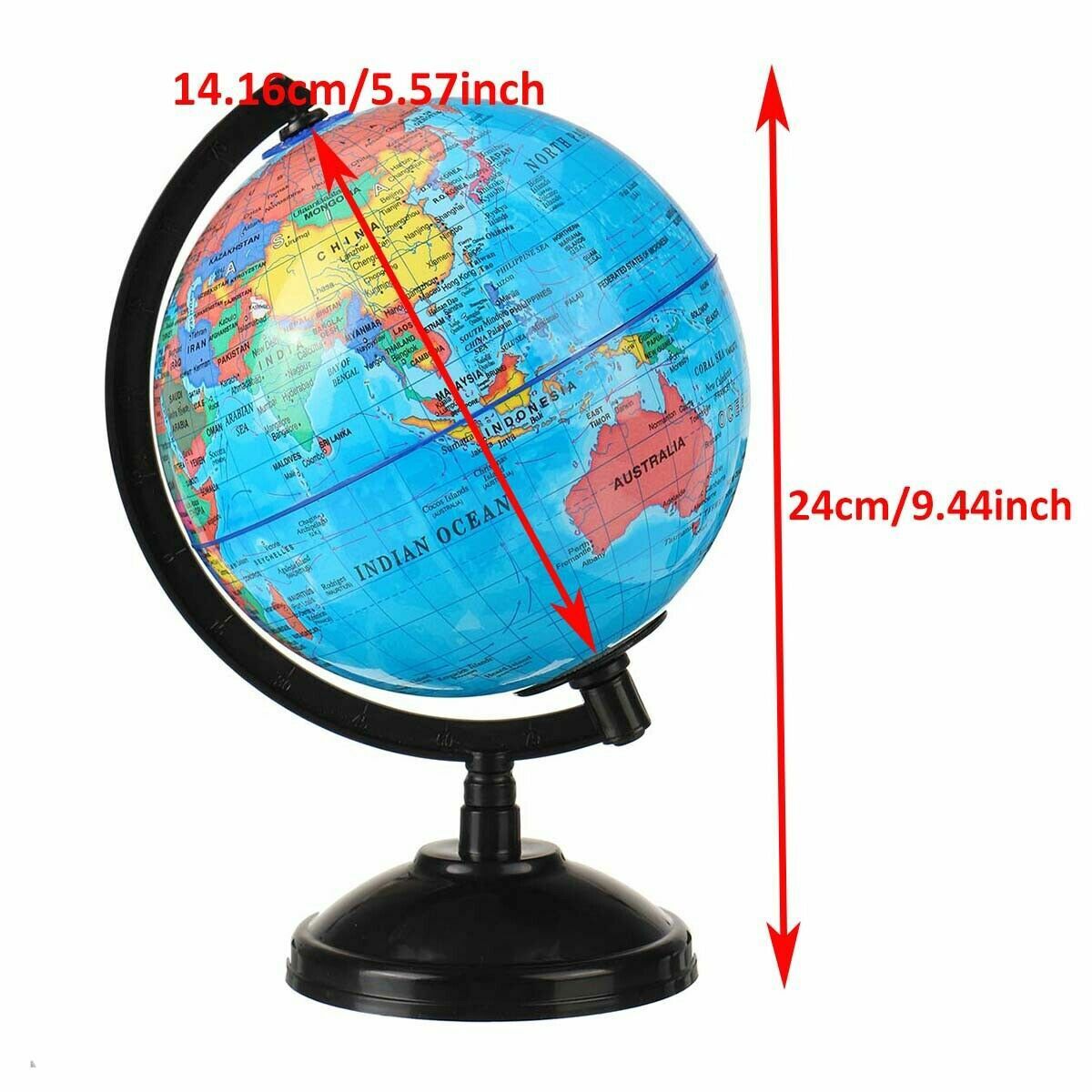 Rotating LED Night Light World Earth Globe Map Students Kids Geography Education