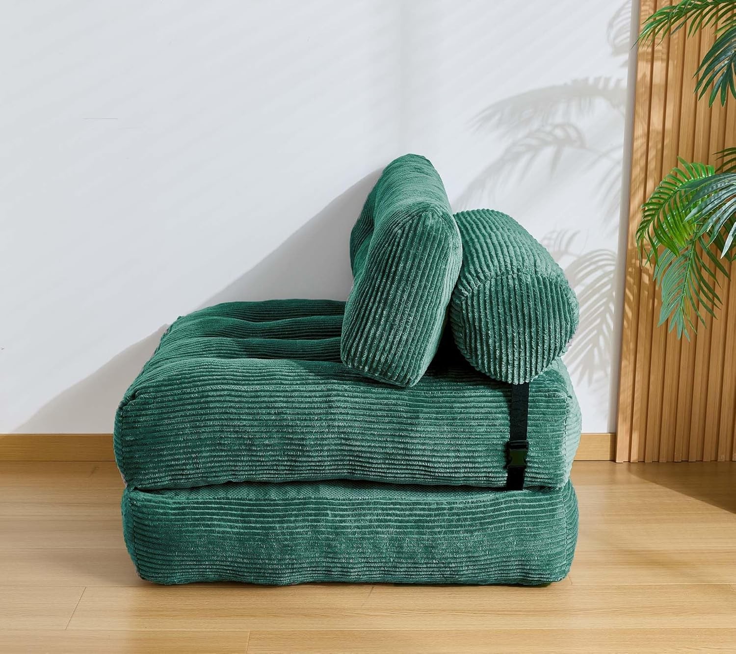 Folding Sofa Bed Convertible Sleeper Chair Couch Bed Faux Rabbit Fur for Adults