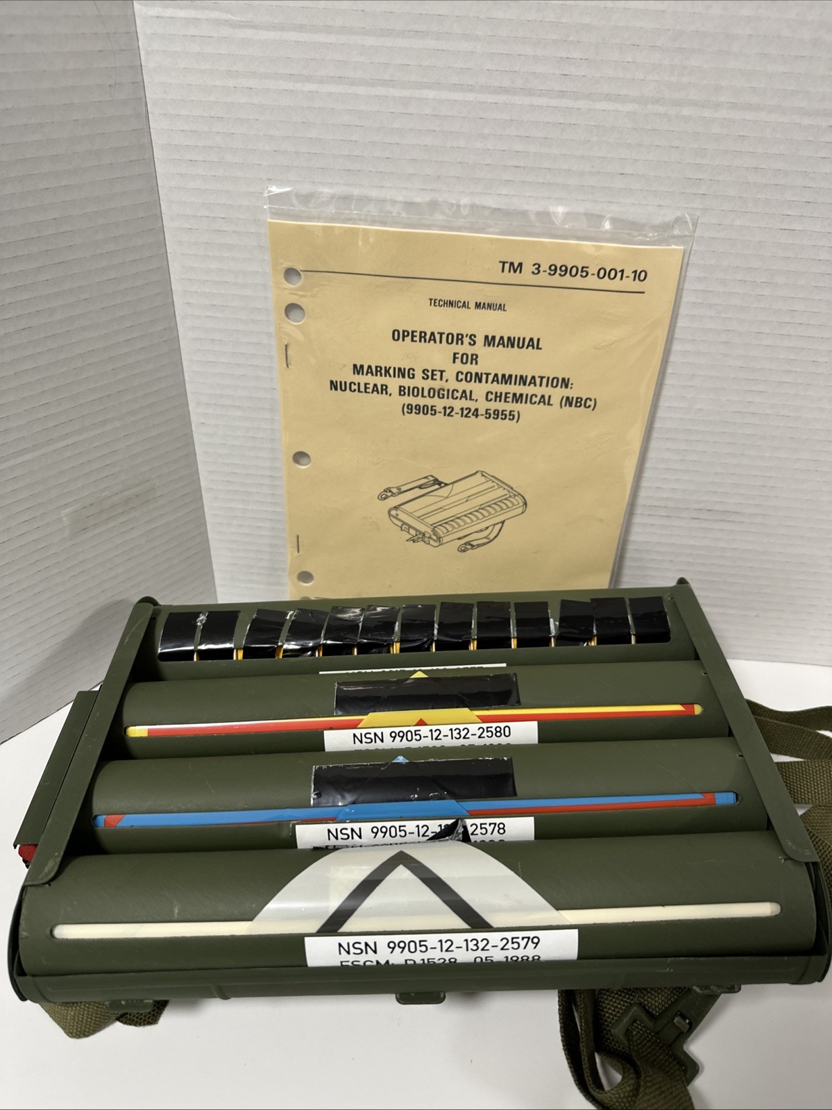 Vintage 1982 US MILITARY MARKING SET SIGN KIT CONTAMINATION