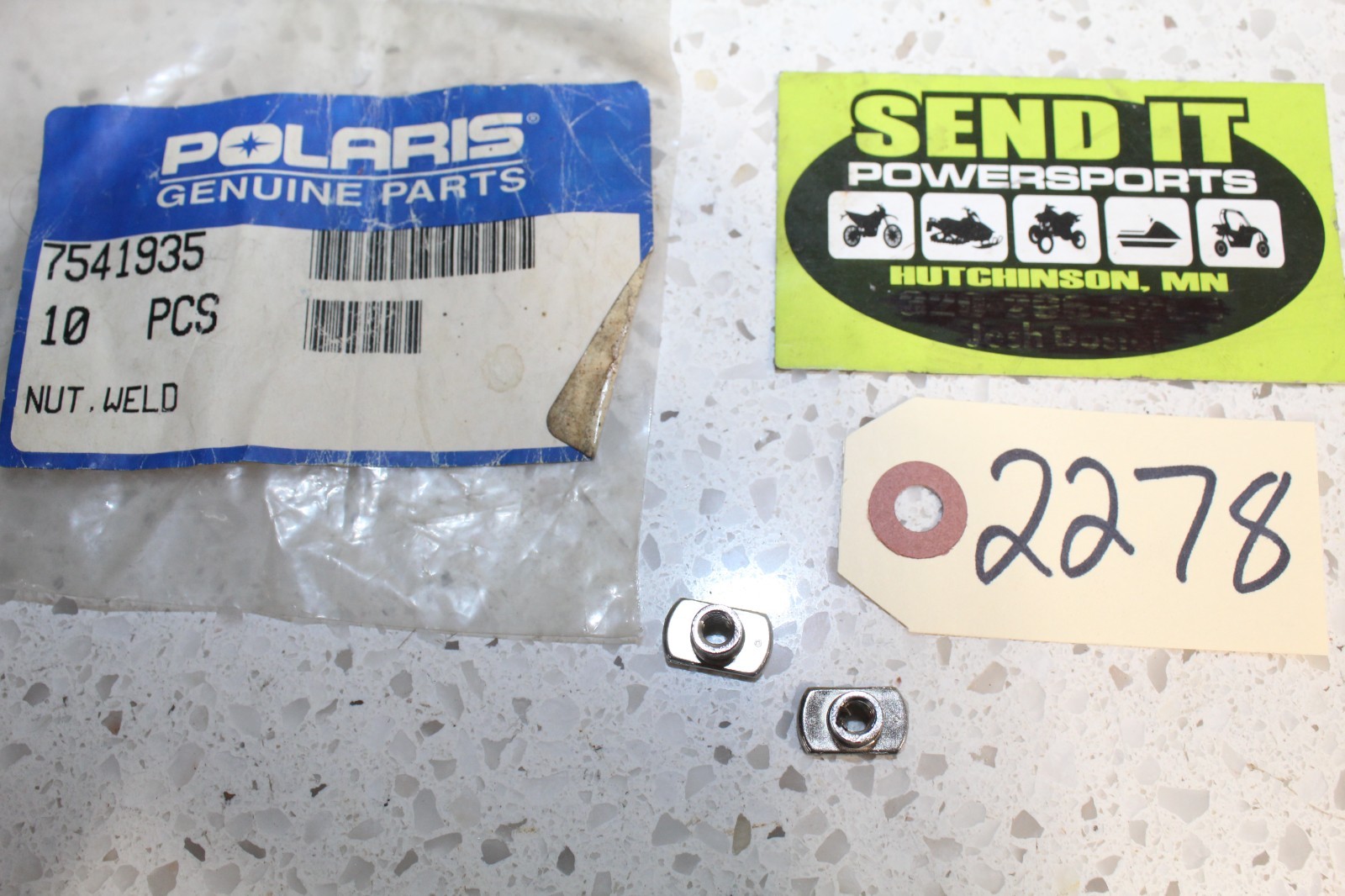 P8	NOS Polaris	PAIR Seat Weld Nut	7541935