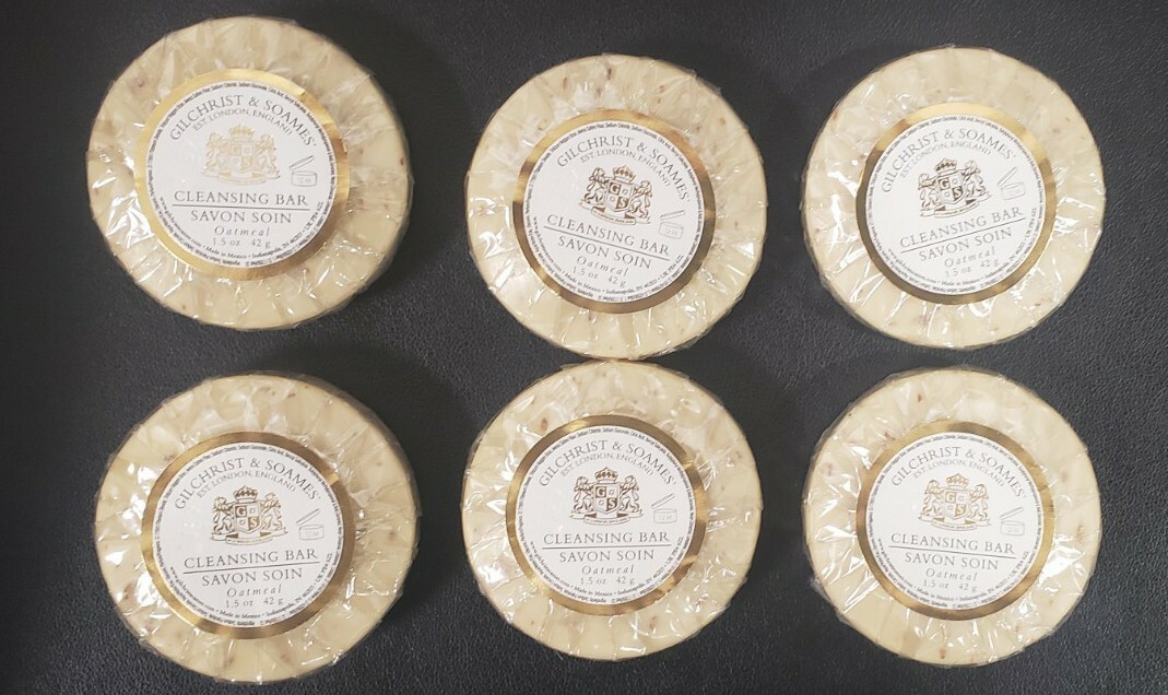 Gilchrist & Soames Cleansing Bar - Oatmeal Soap 1.5 oz   Lot of 6