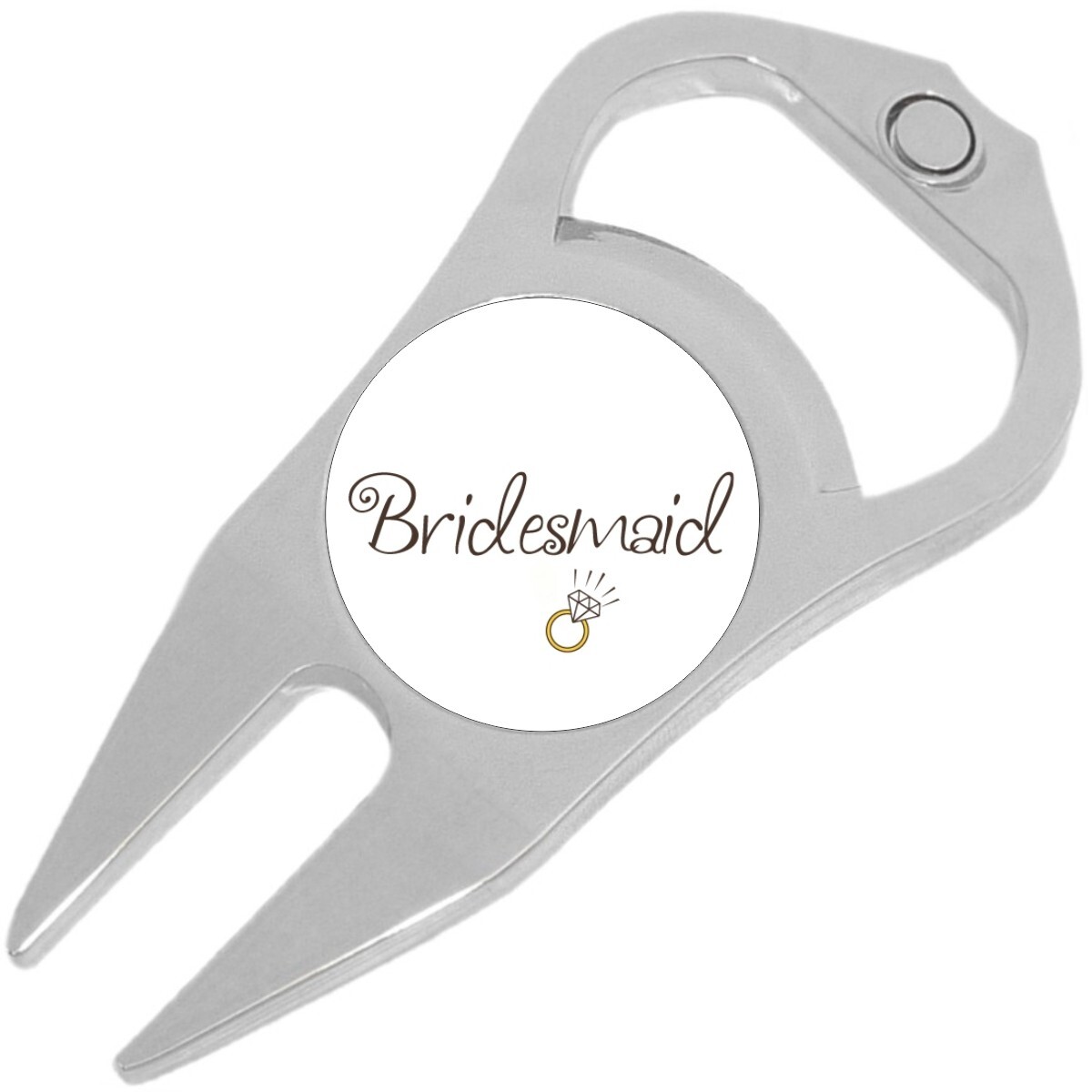 Bridesmaid Ring Golf Ball Marker Divot Repair Tool Bottle Opener