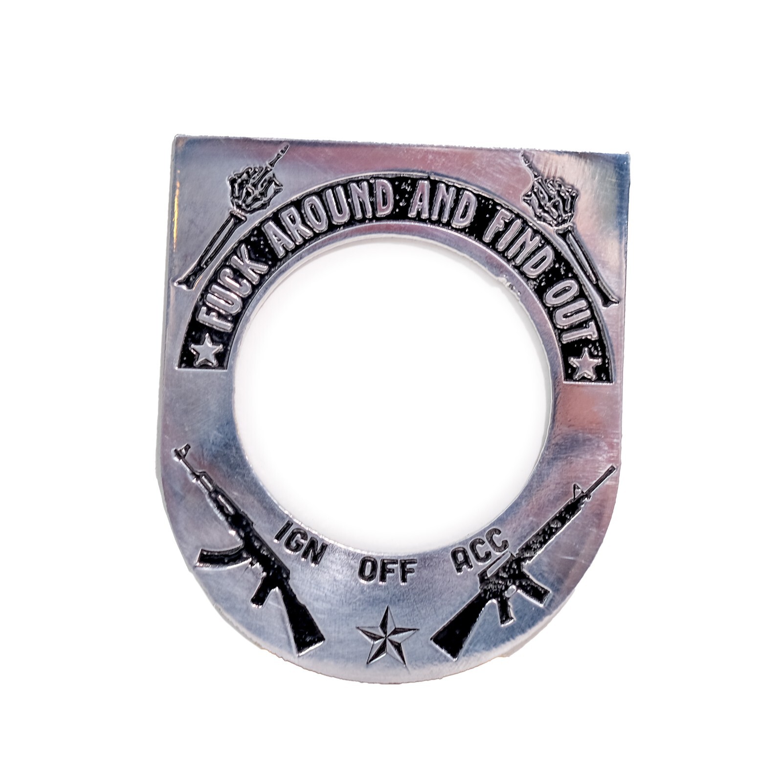 Fck Around Find Out Ignition Switch Plate Harley SOFTAIL DYNA WIDE GLIDE 96-17