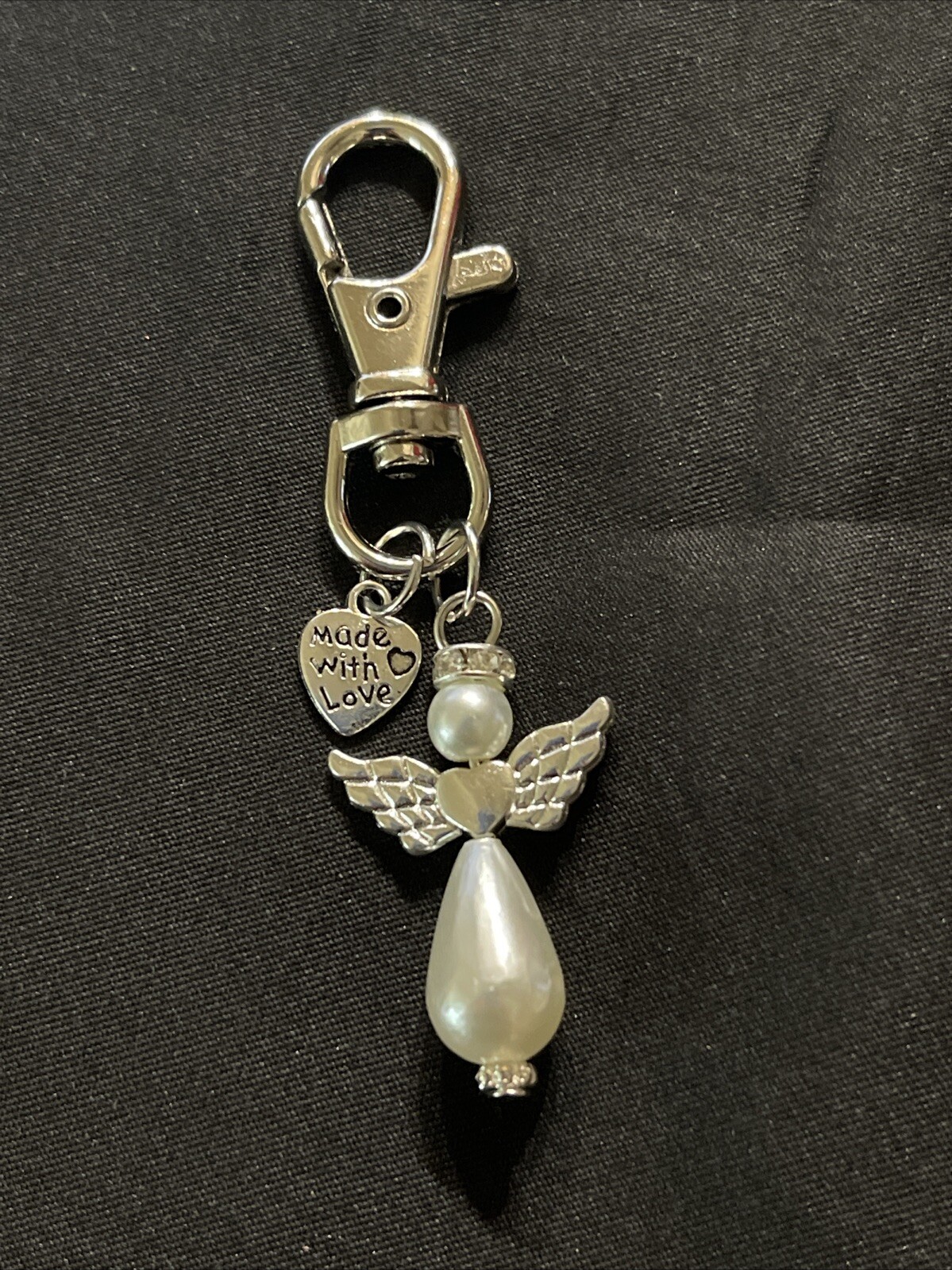 ❤️❤️ Angel & Heart Bag Charm/Key Chain Swivel Clip Pendant Handmade With Love ❤️