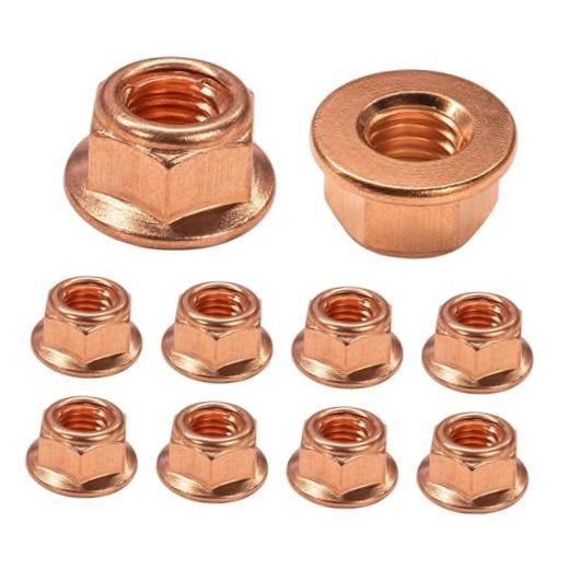 10 PCS M8 Exhaust Manifold Hex Nuts, OEM #A1201420072 Hexagonal Exhaust