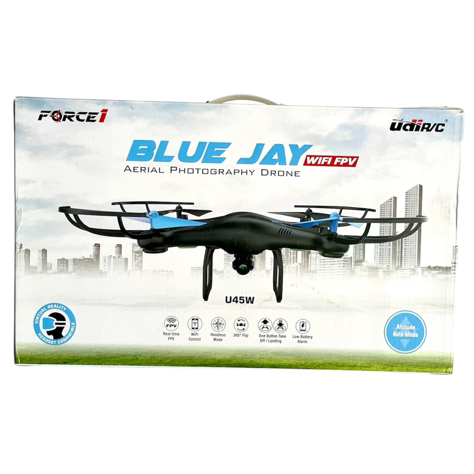 Force1 U45W FPV Drone Camera for Adults VR Ready Quadcopter FPV - BLACK/BLUE 360