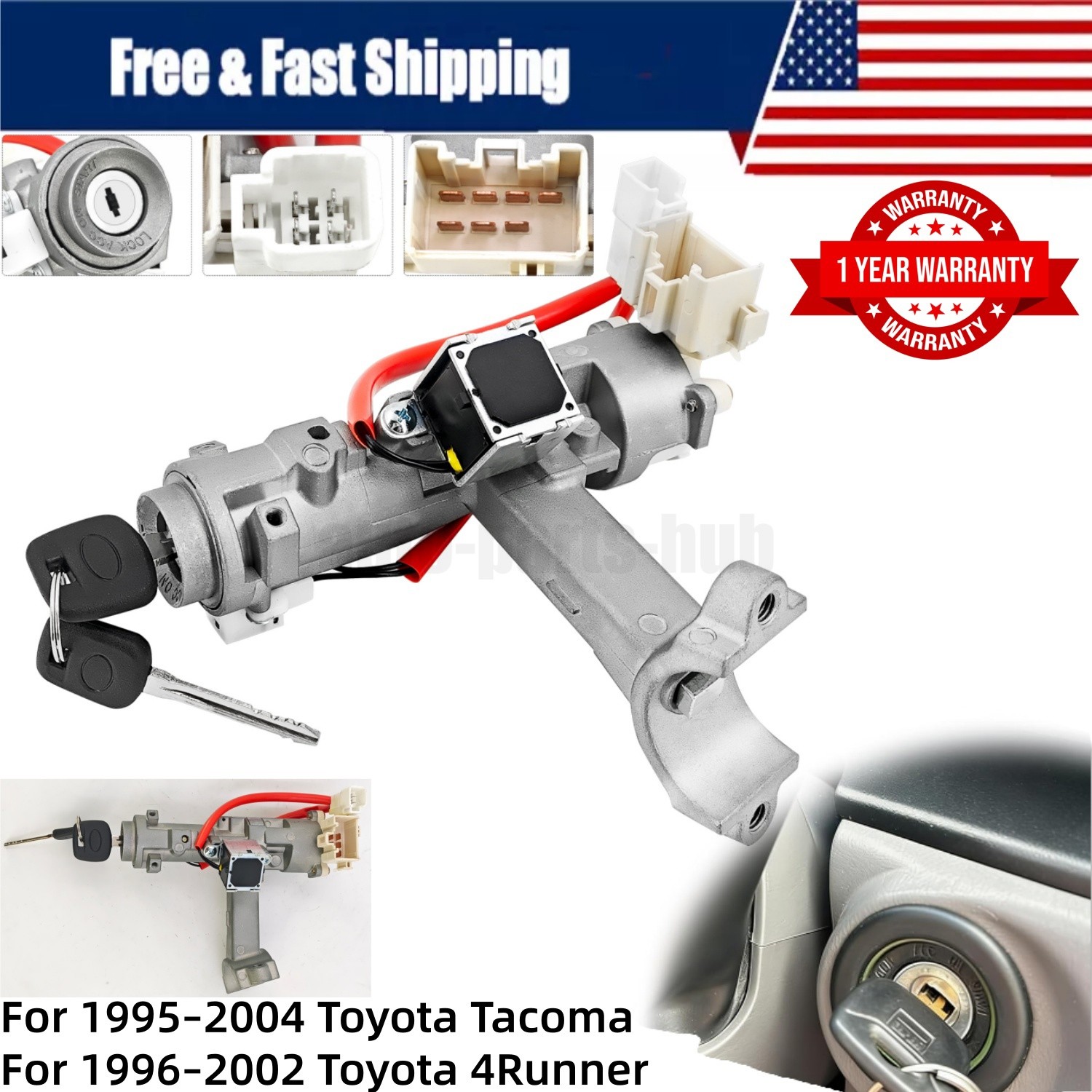 Ignition Lock Cylinder Assy Switch W/ Keys For 1995-2004 Toyota Tacoma #45020359