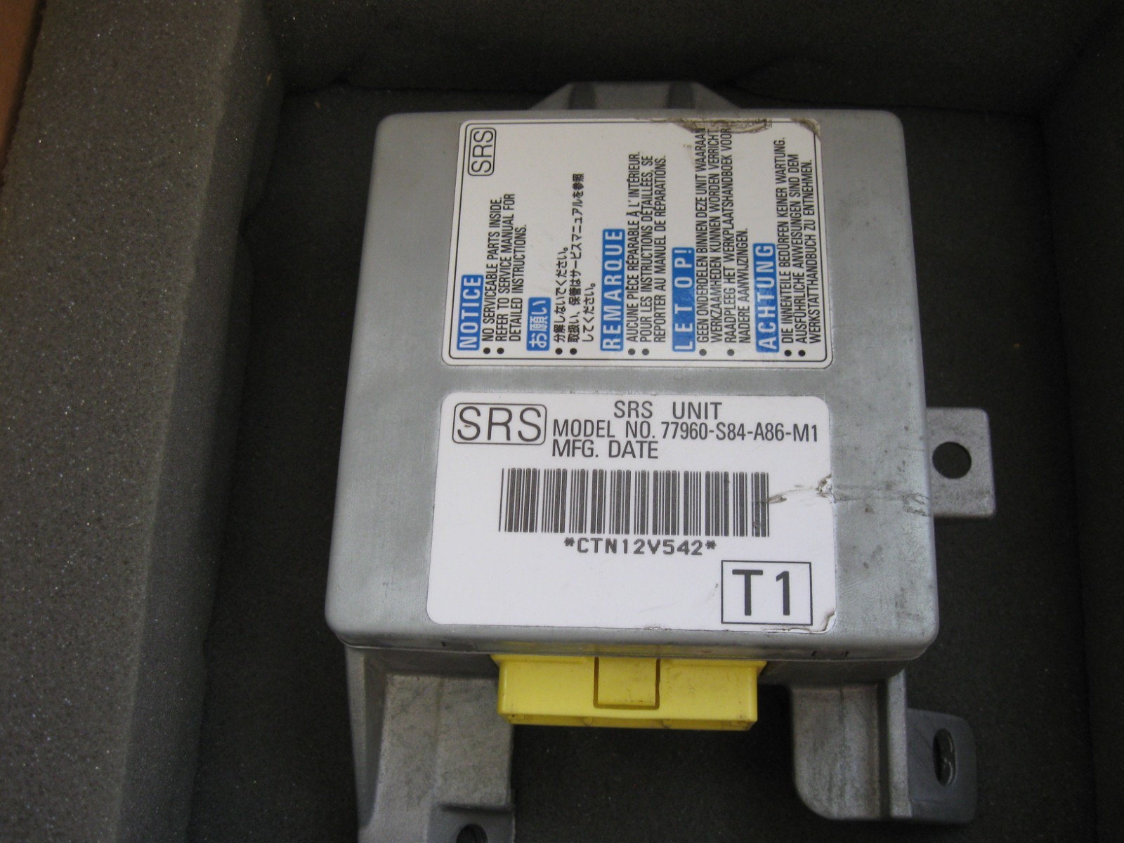 Honda 77960-S84-A86 SRS Diagnostic Module 98-99 Accord New Genuine