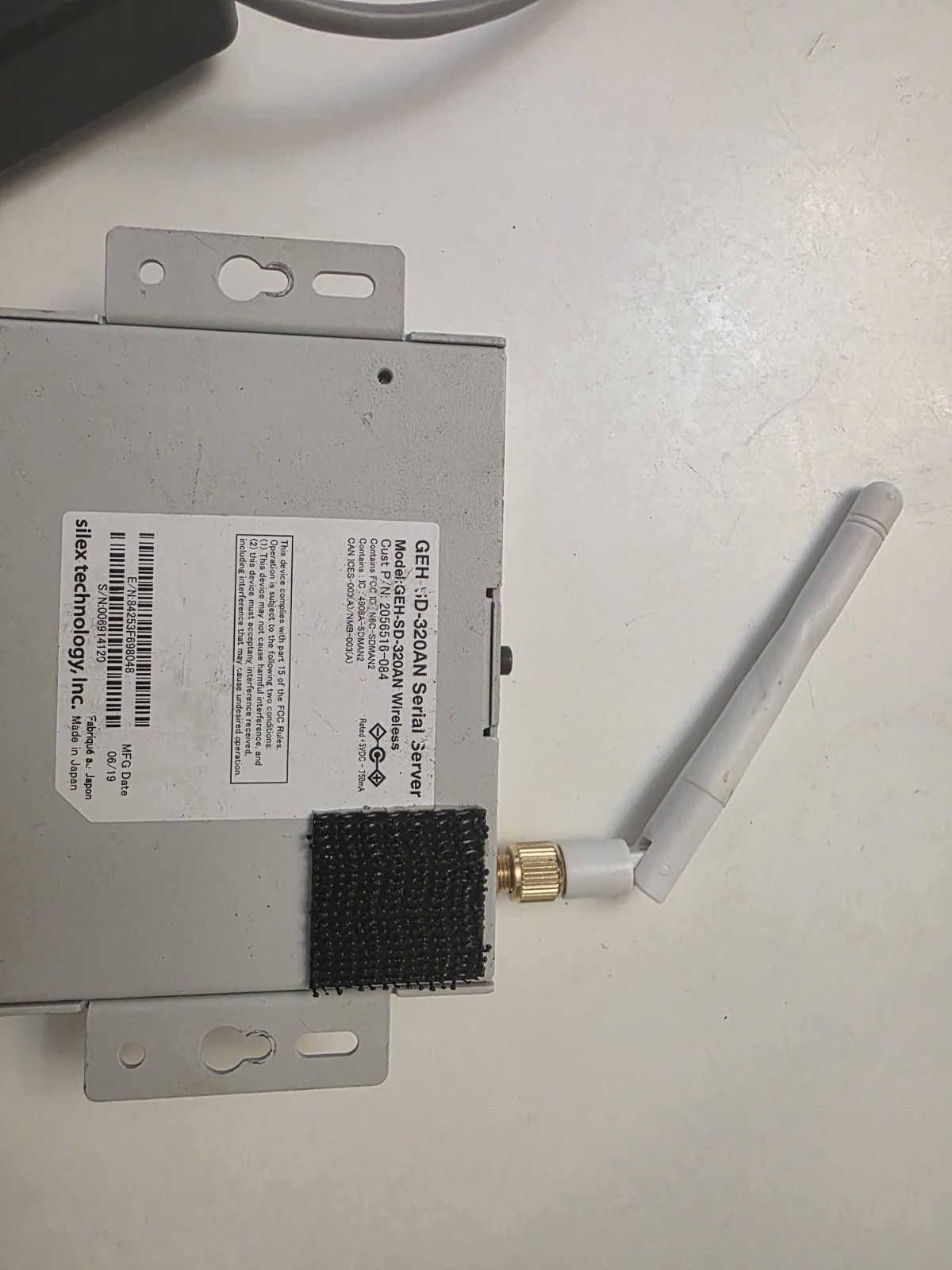 SILEX TECHNOLOGY GEH-SD-320AN WIRELESS SERIAL SERVER GE