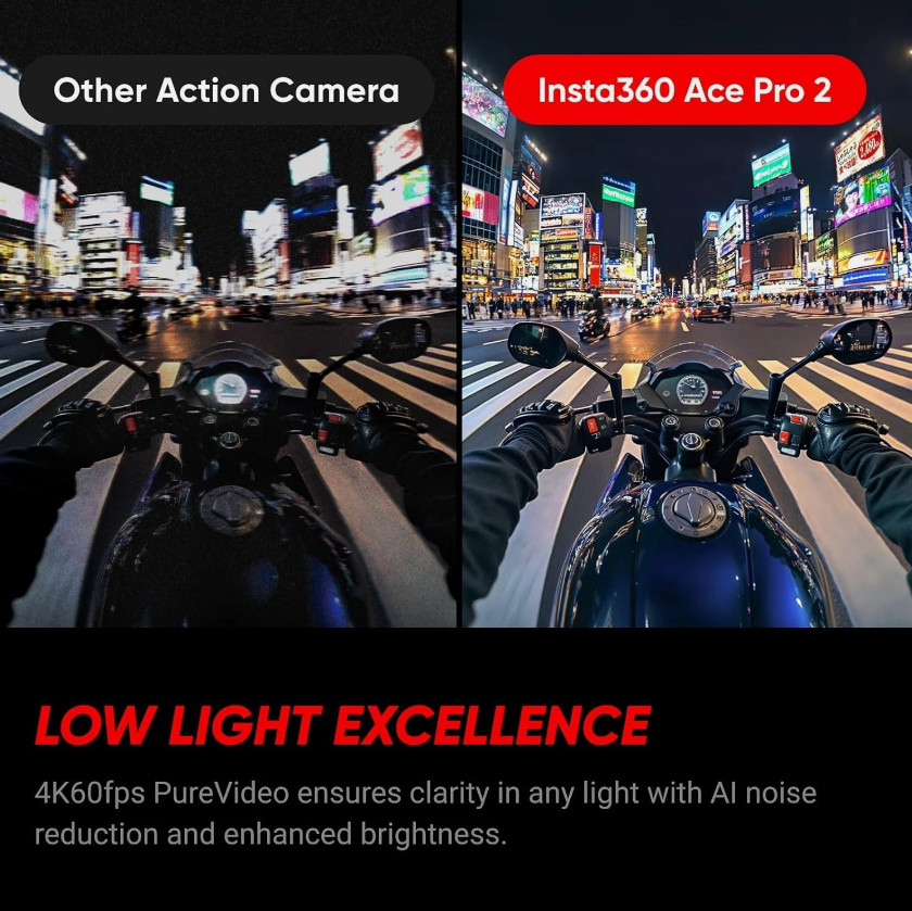 Insta360 Ace Pro 2 WaterProof Action Camera, AI-Powered, 8K30 , 1/1.3" 50MP