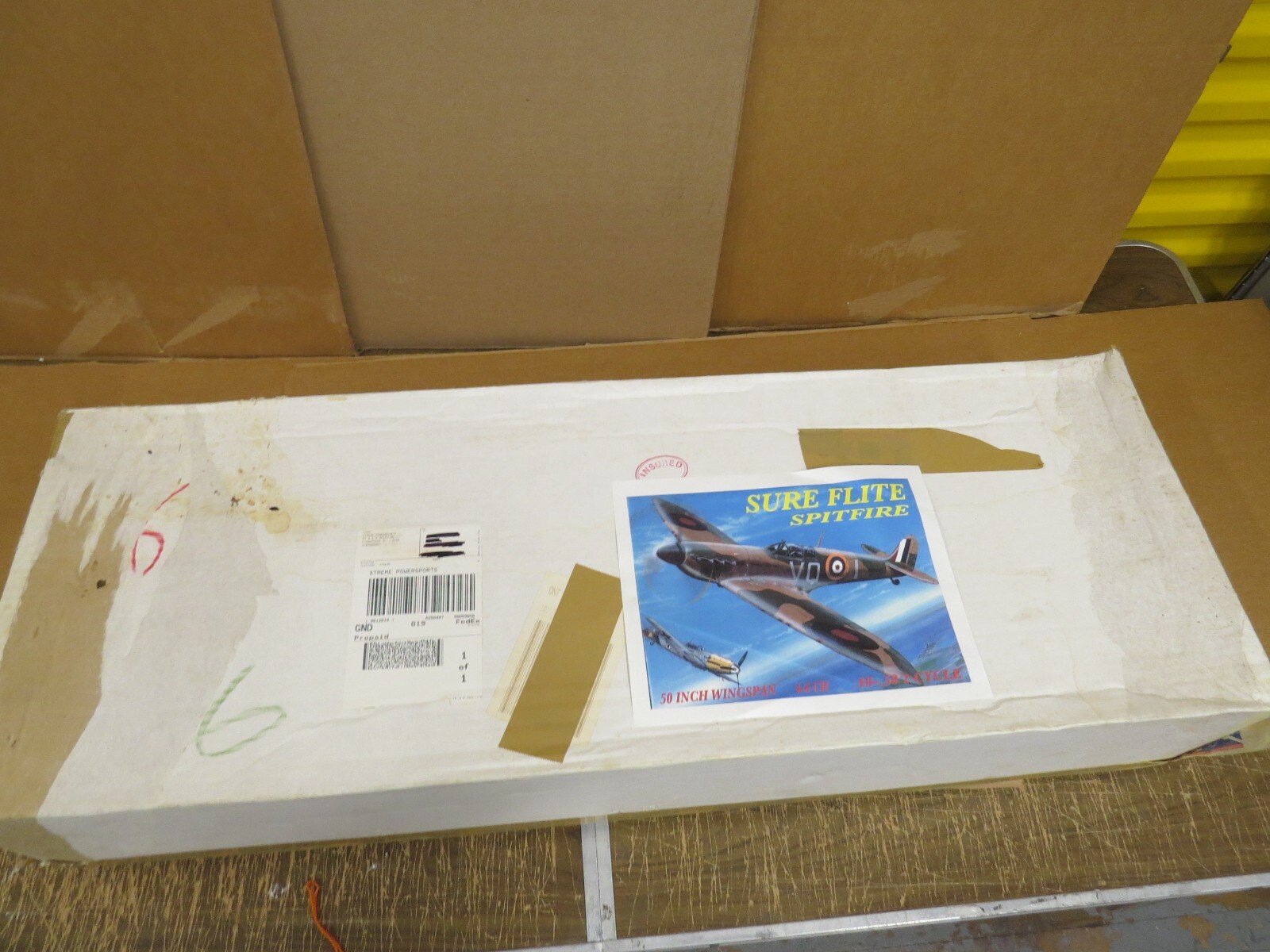 Sure Flite Mk. II Spitfire Foam Body RC Model Airplane NOS Open Box
