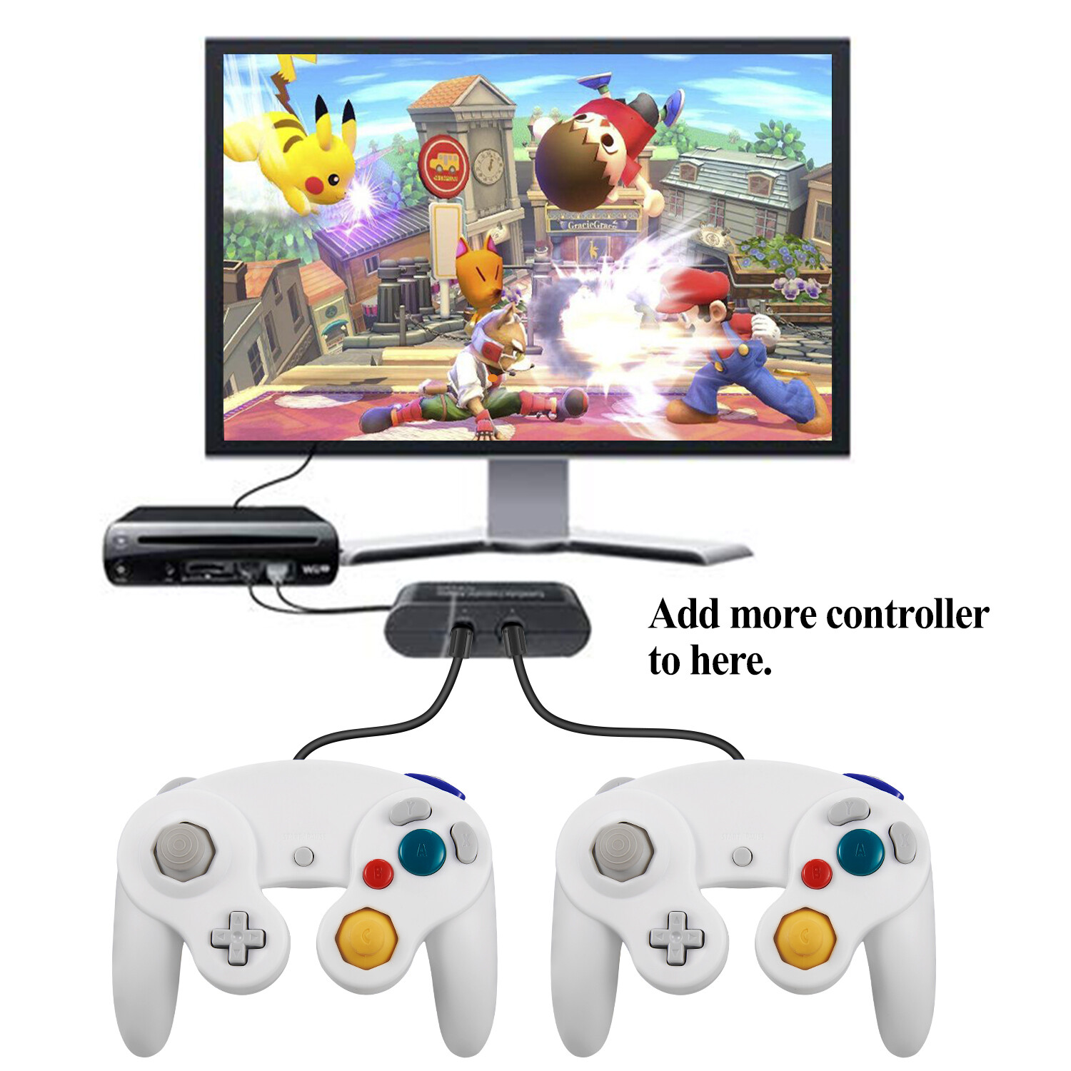 Classic Wired Dual Analog Shock NGC Controller Gamepad For Nintendo Gamecube NGC