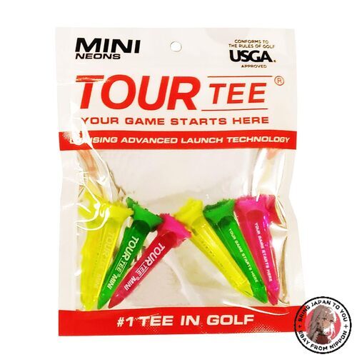 Tour Tee MINI NEONS T-491 590 Golf Tees 46mm Set of 6