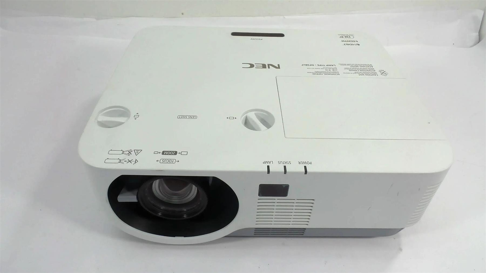 NEC P452W Full HD WXGA Projector - HDMI - 4500 Lumens - Lamp : 1050 Hours