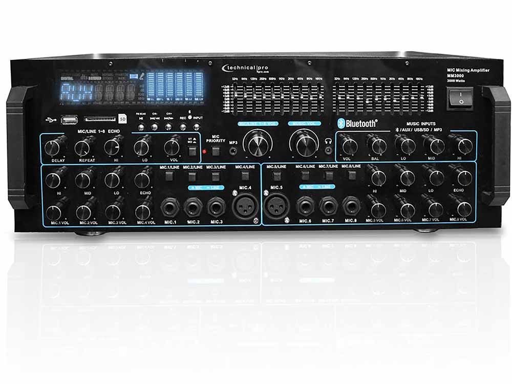 Technical Pro MM3000BT Mic Mixing Amplifier w/ USB/SD & Bluetooth Scratch & Dent